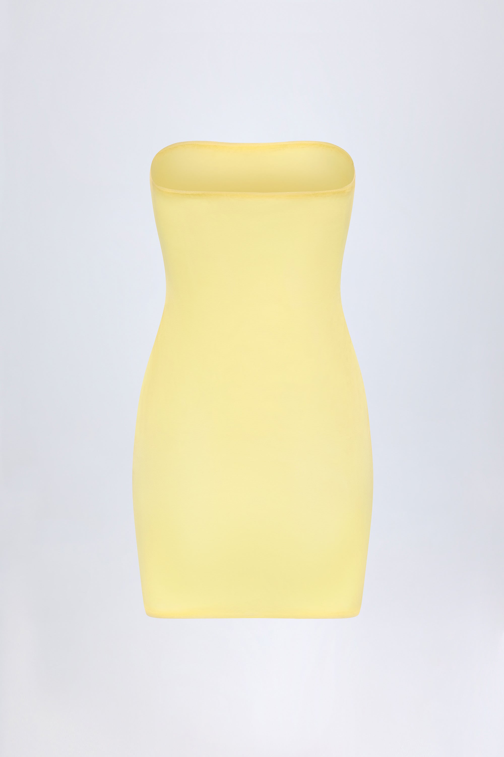 Soft Mesh Mini Slip Dress in Yellow