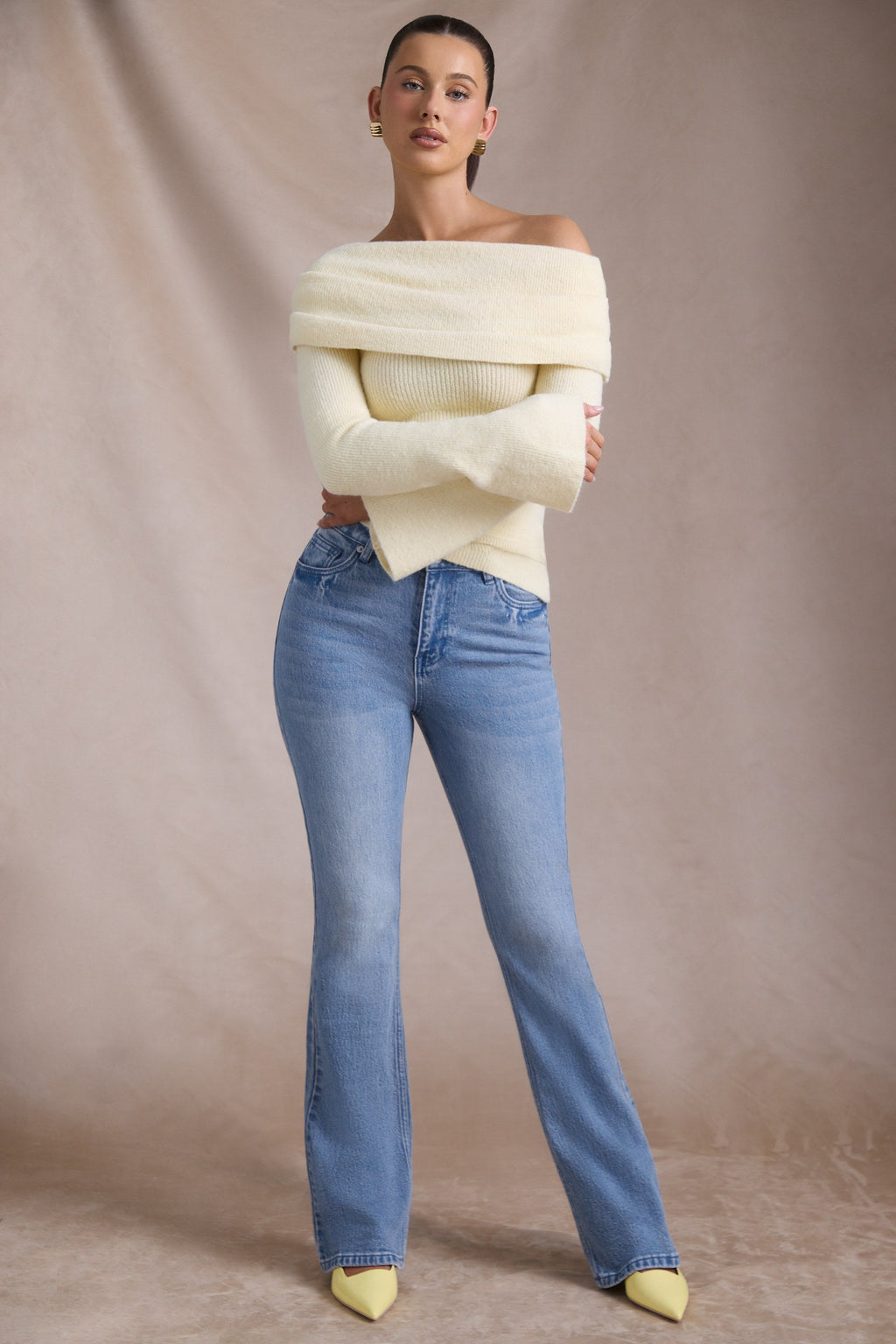 High-Rise Flared Jeans in Vintage Wash