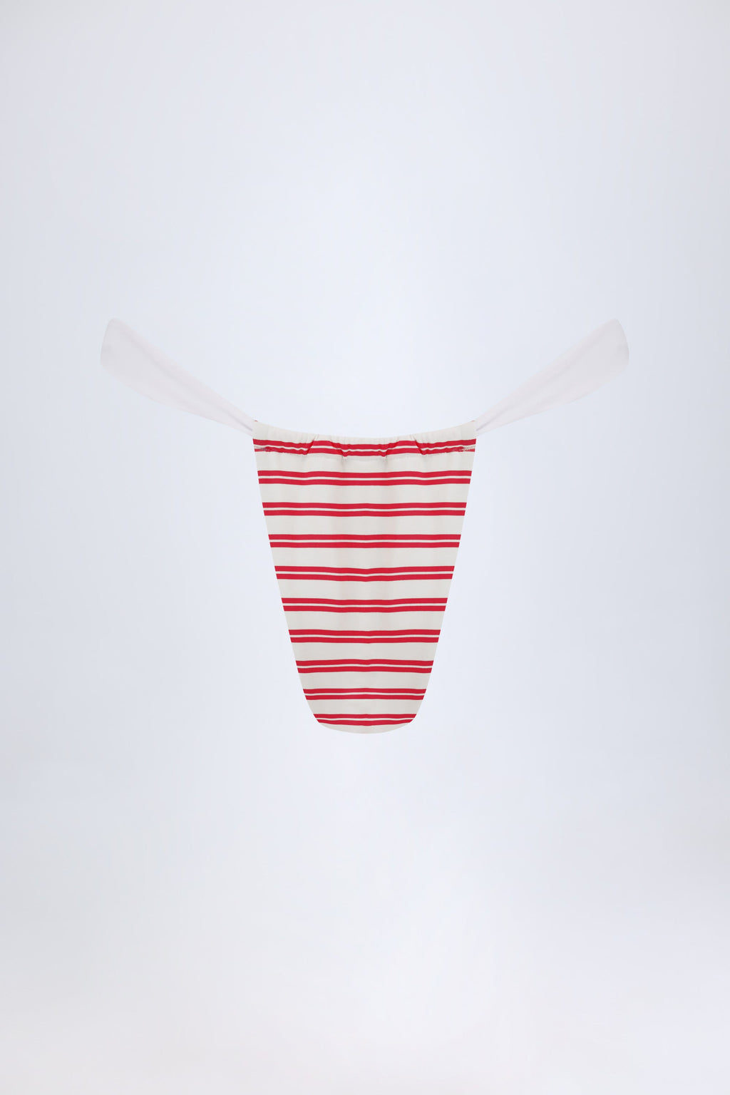 Ruched Cheeky Bikini Bottoms in Cherry Red