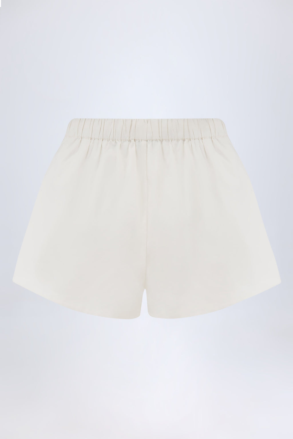 Mid-Rise Cotton-Poplin Shorts in White