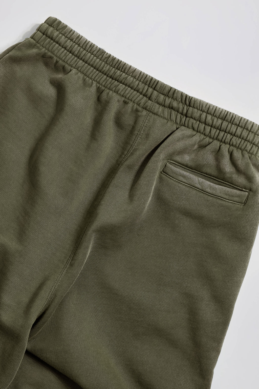 Soft Cotton Mid-Rise Wide-Leg Joggers in Light Green