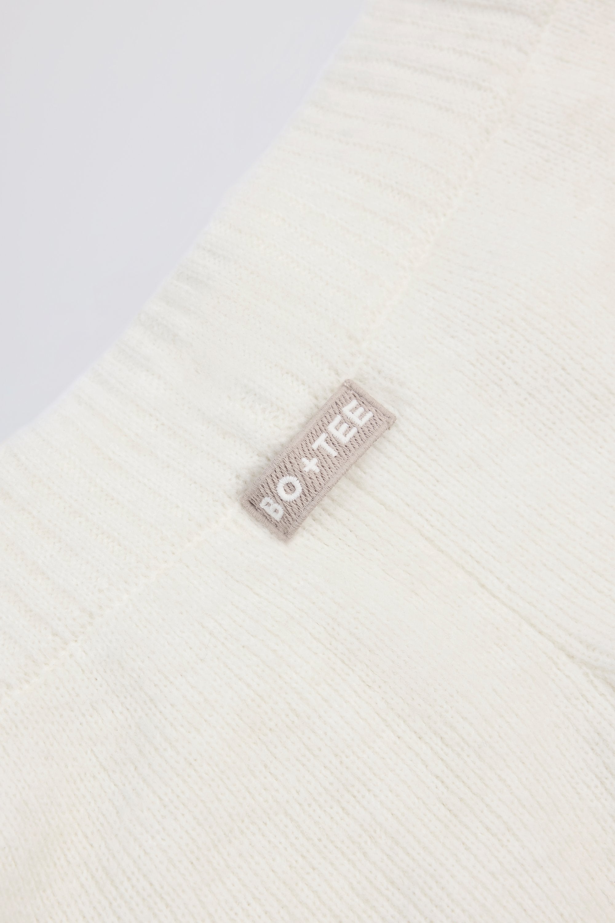 Knit Mid-Rise Wide-Leg Joggers in Ivory