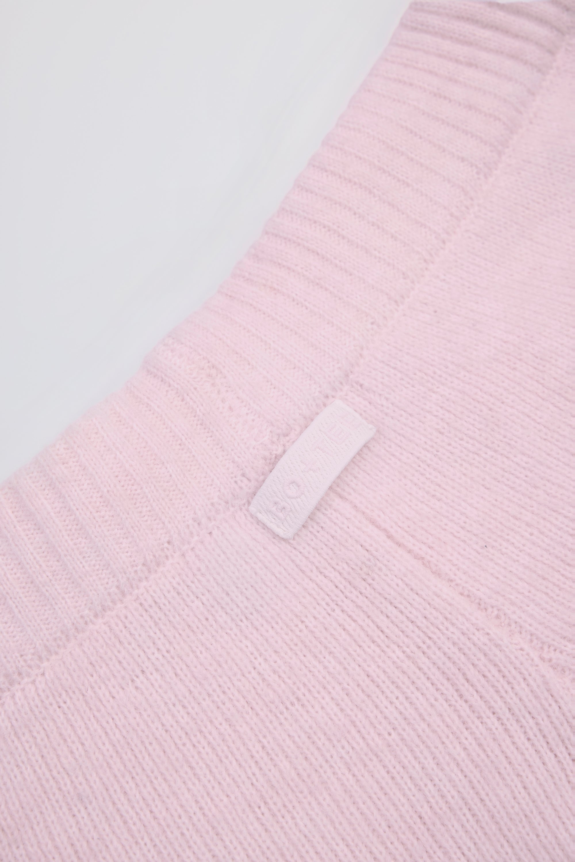 Knit Mid-Rise Wide-Leg Joggers in Soft Pink