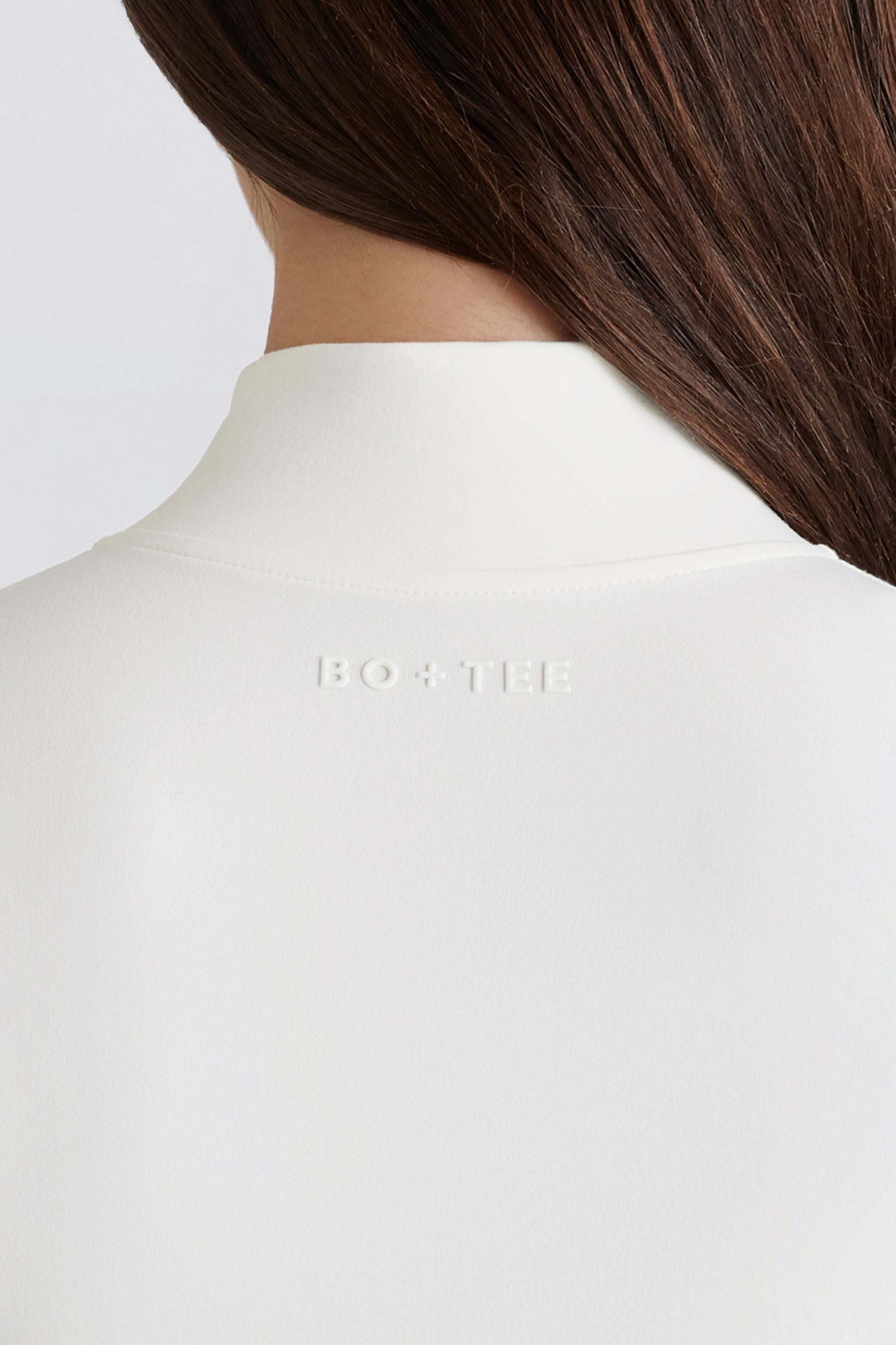 Soft Active Zip-Up Jacket in Ivory