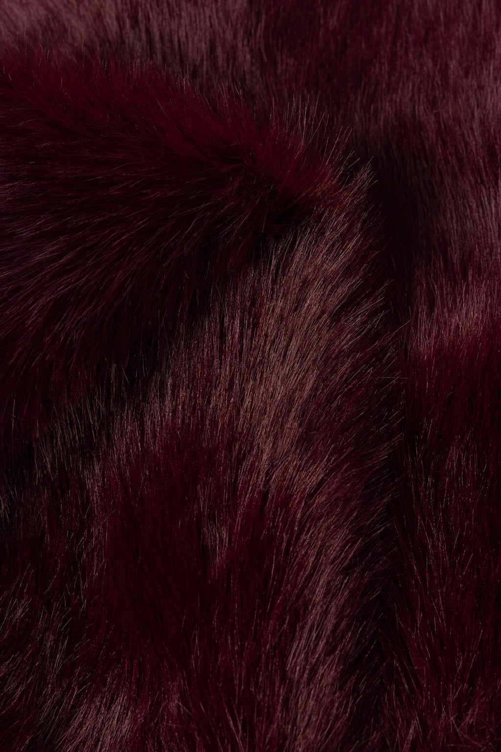 Faux Fur Tie-up Sleeves in Wine
