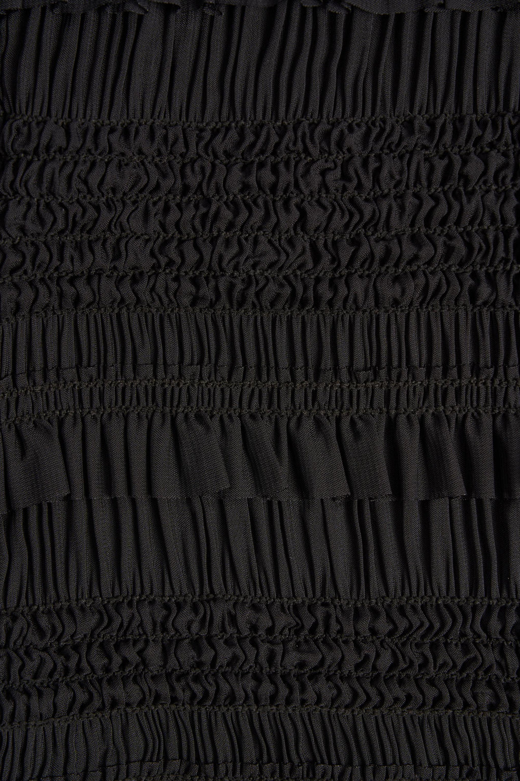 Ruffled Mid-Rise Shorts in Black