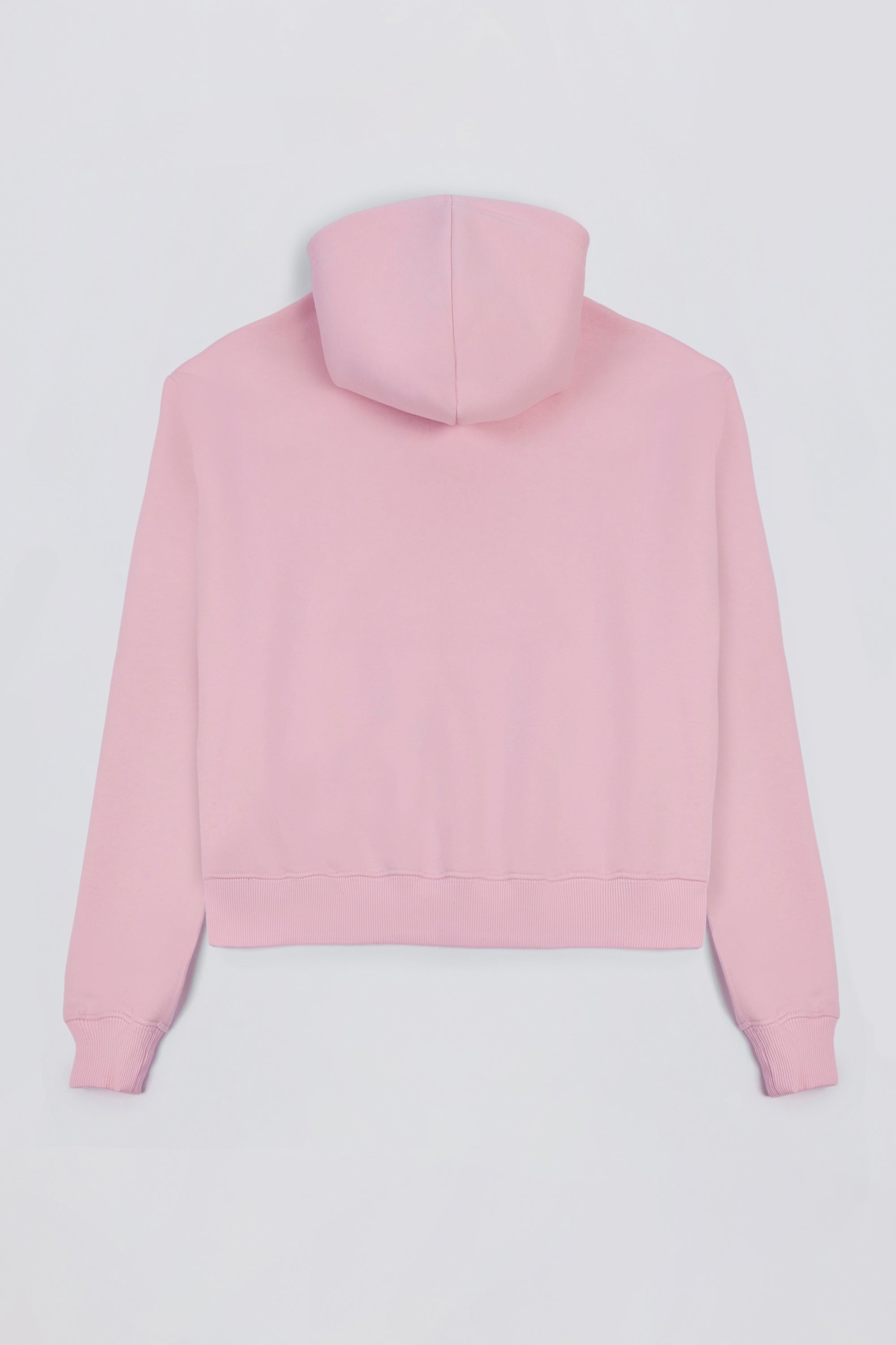 Premium Brushed Jersey Appliqué Oversized Hoodie in Powder Pink