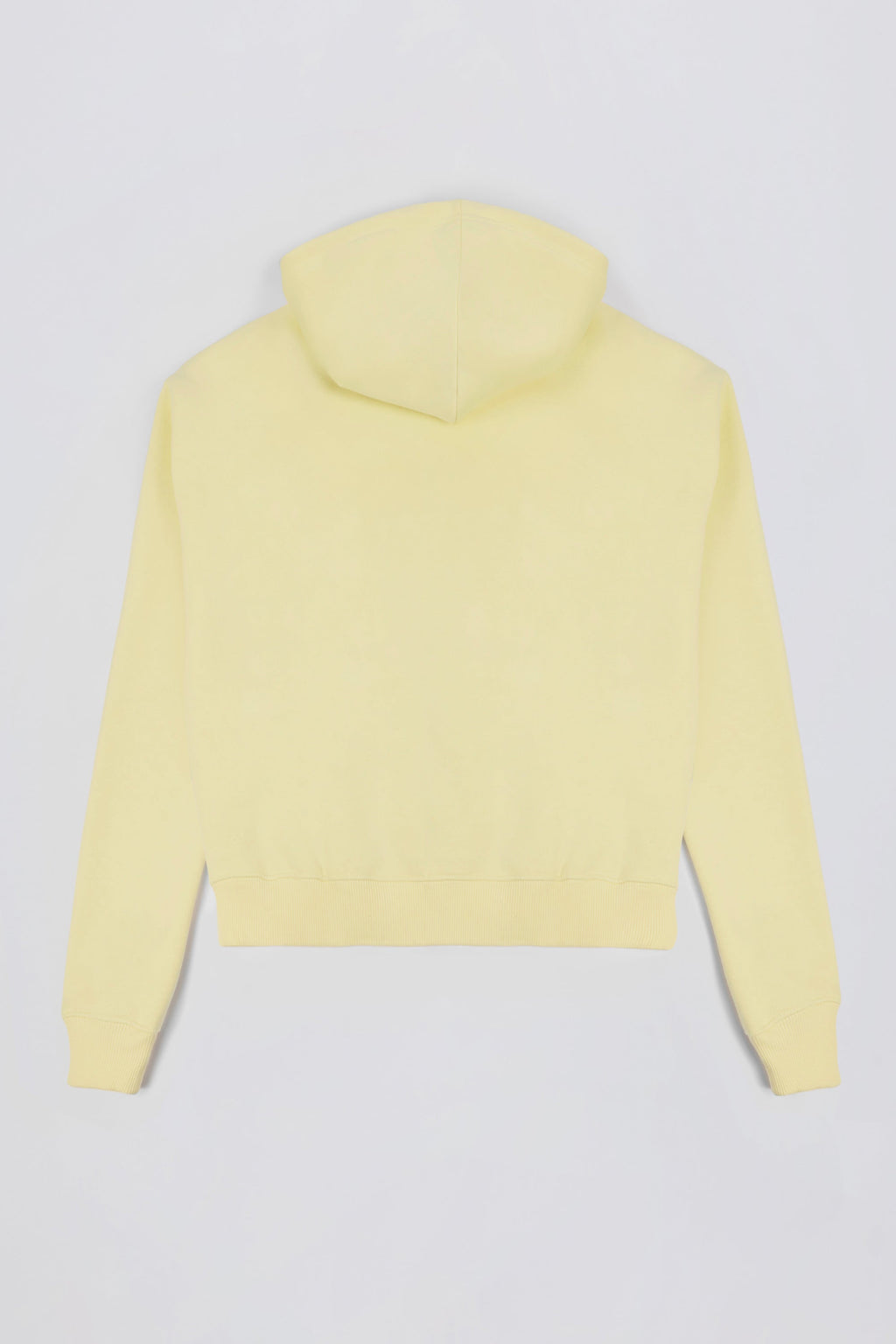 Premium Brushed Jersey Appliqué Oversized Hoodie in Soft Yellow