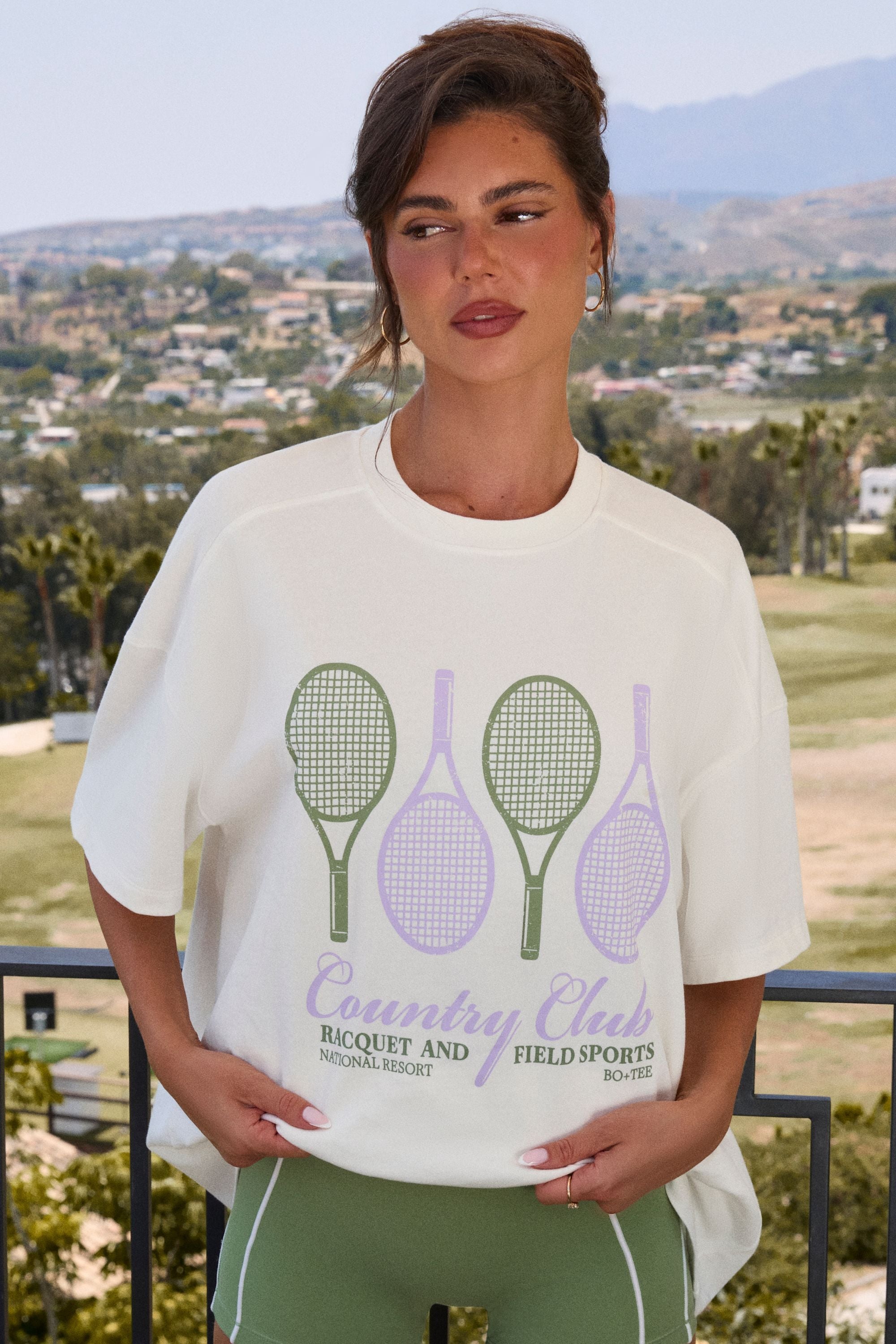 Oversized Graphic T-Shirt in Ivory