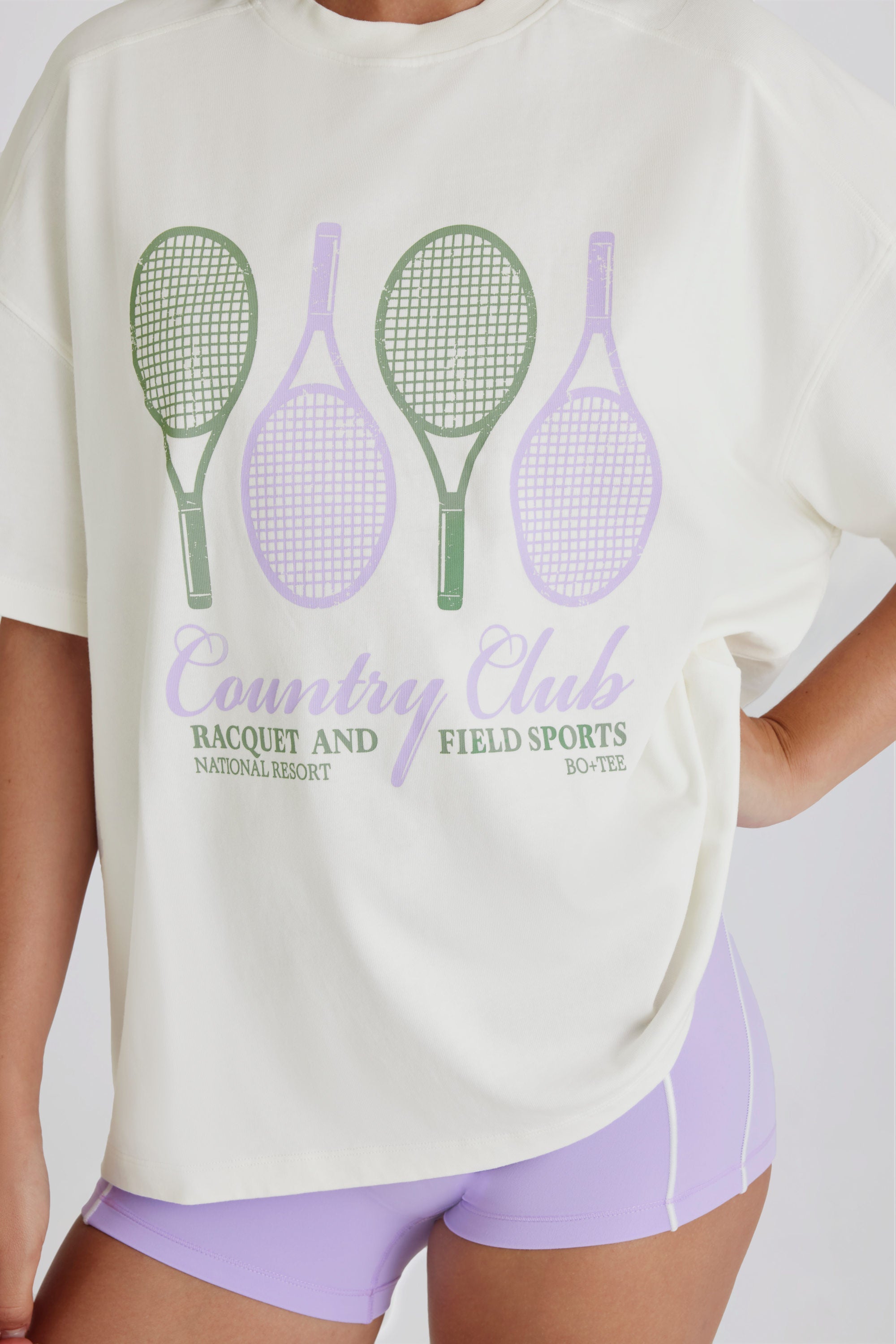 Oversized Graphic T-Shirt in Ivory