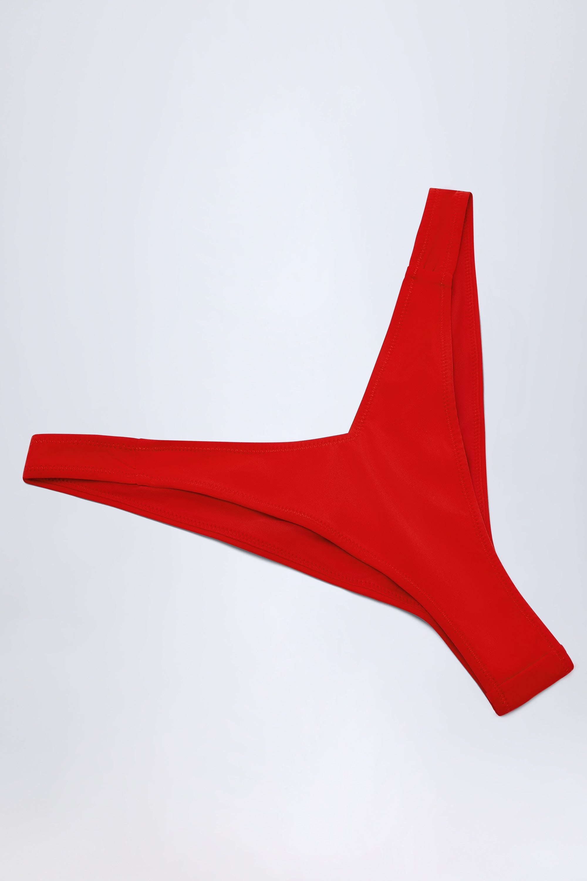 Ruched Cheeky Bikini Bottoms in Fiery Red
