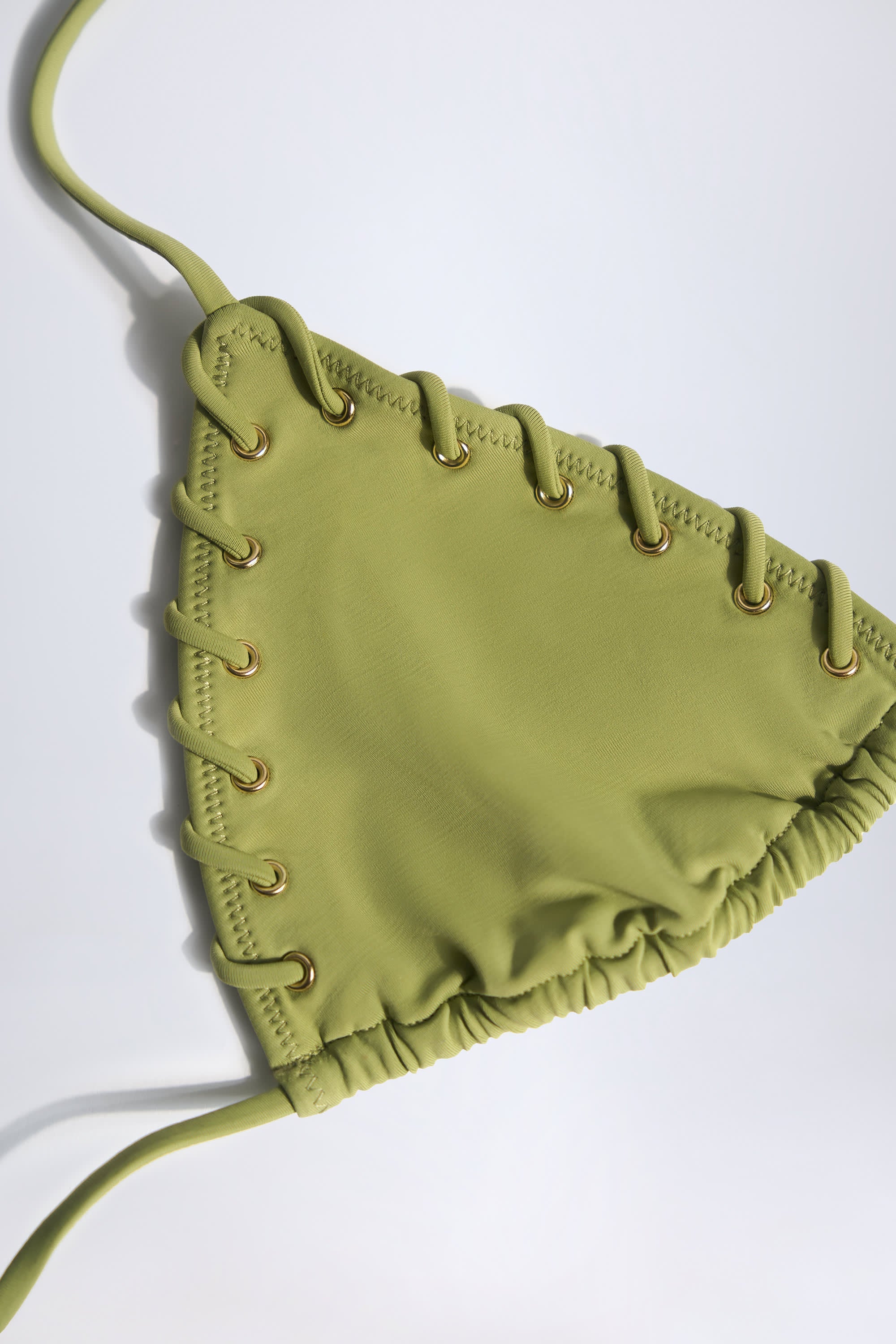 Triangle Bikini Top in Olive Green