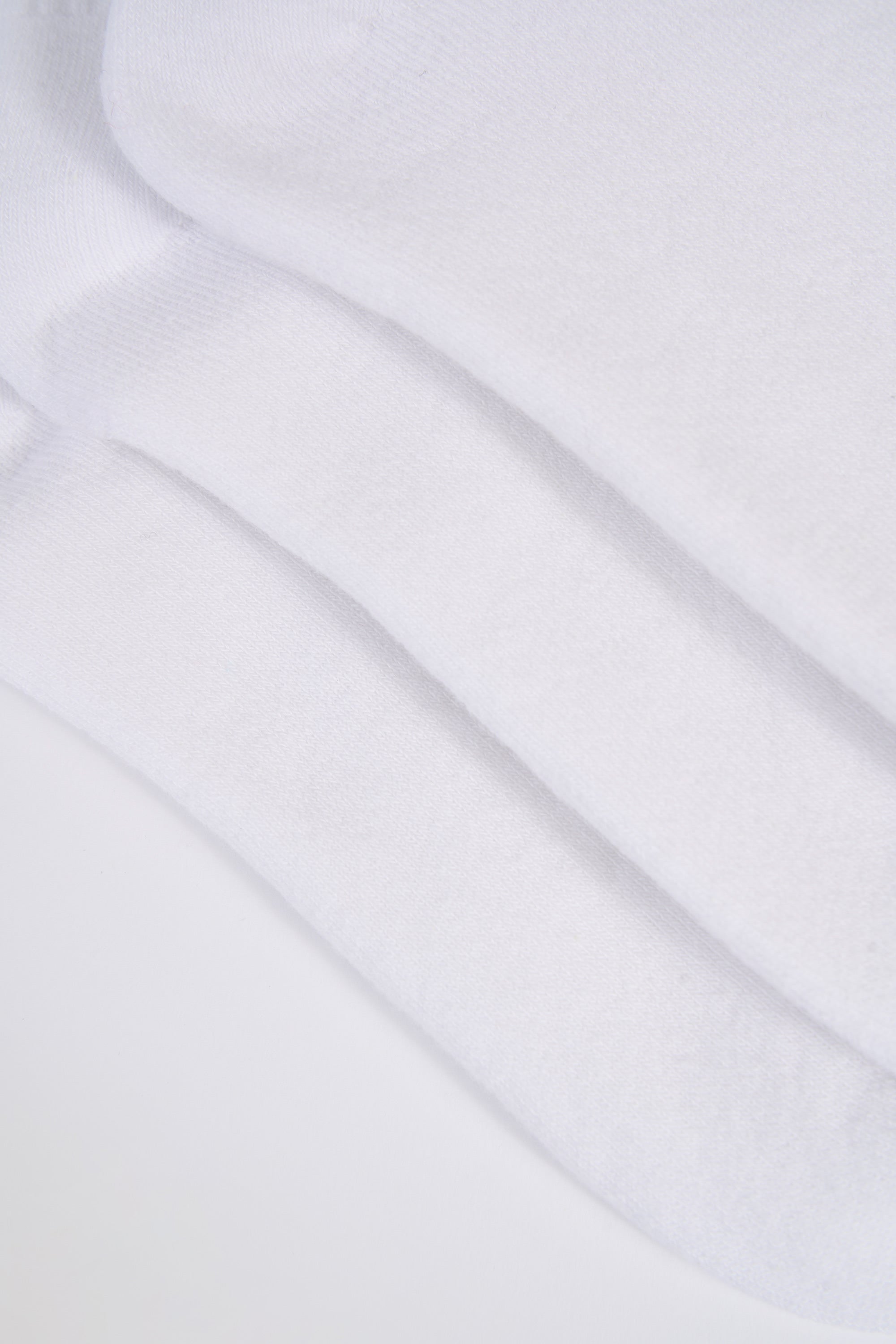 Ribbed Crew Sock Bundle in White