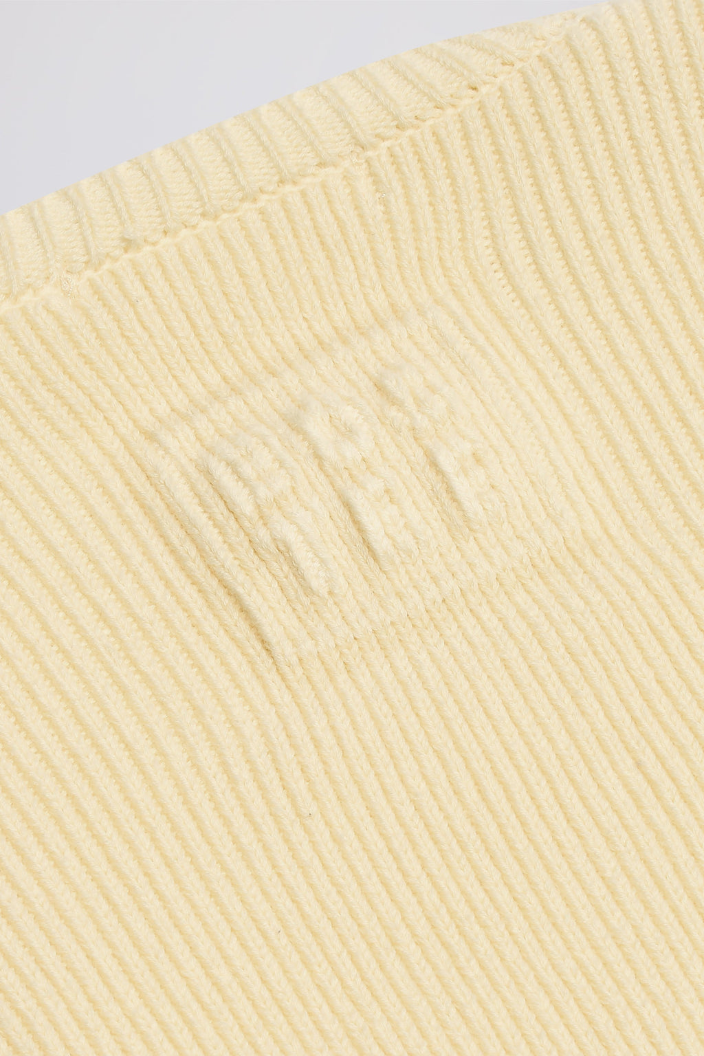 Ribbed-Knit Cropped Shrug in Lemon