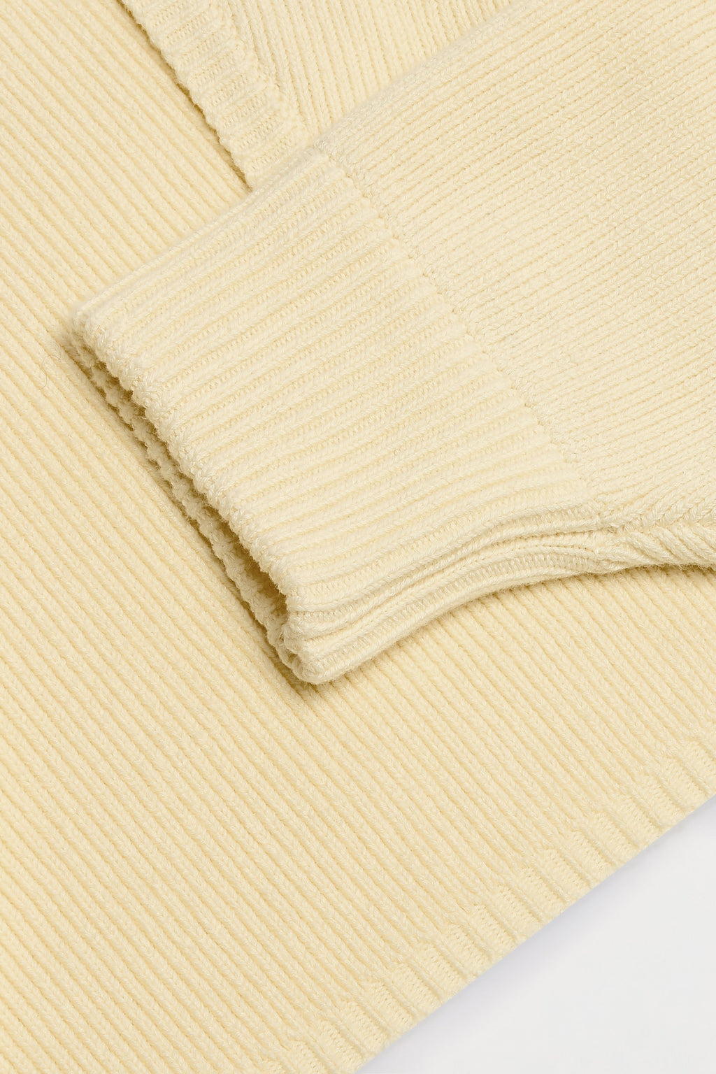 Ribbed-Knit Cropped Shrug in Lemon