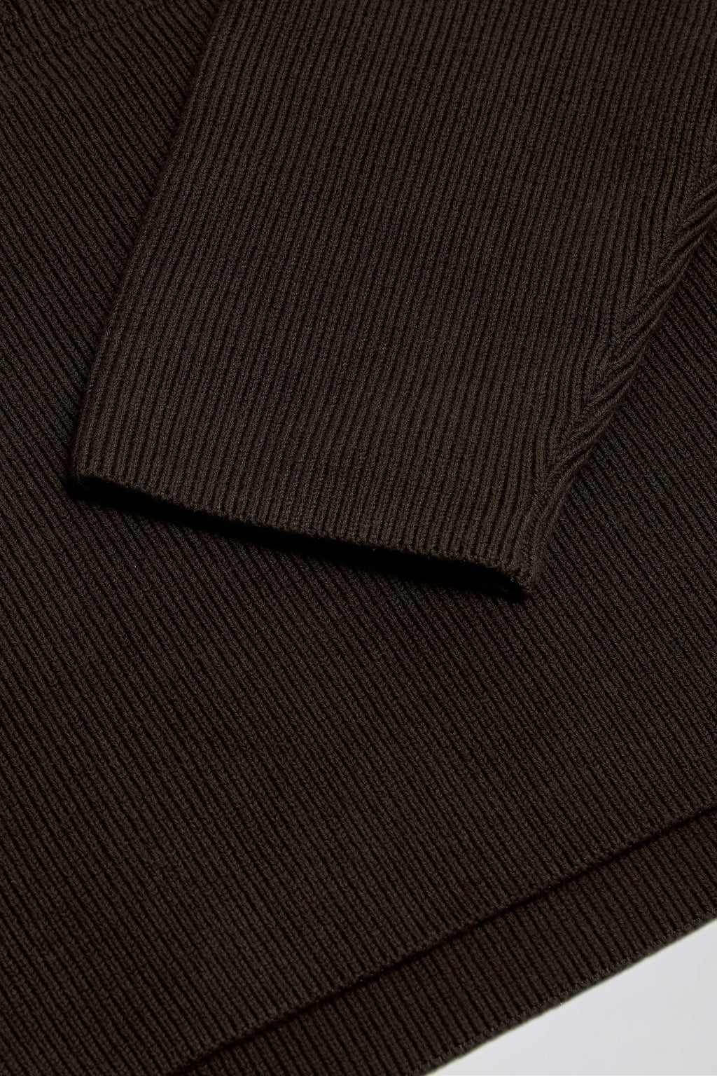 Ribbed Knit Oversized Hoodie in Pecan