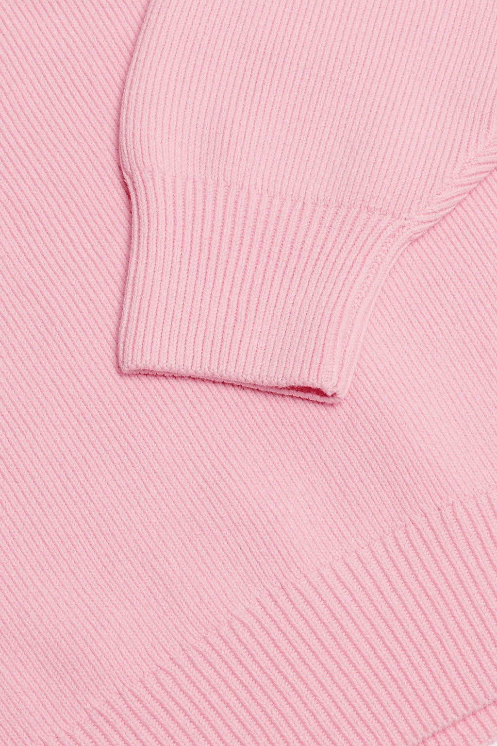 Ribbed Knit Oversized Jumper in Pale Pink