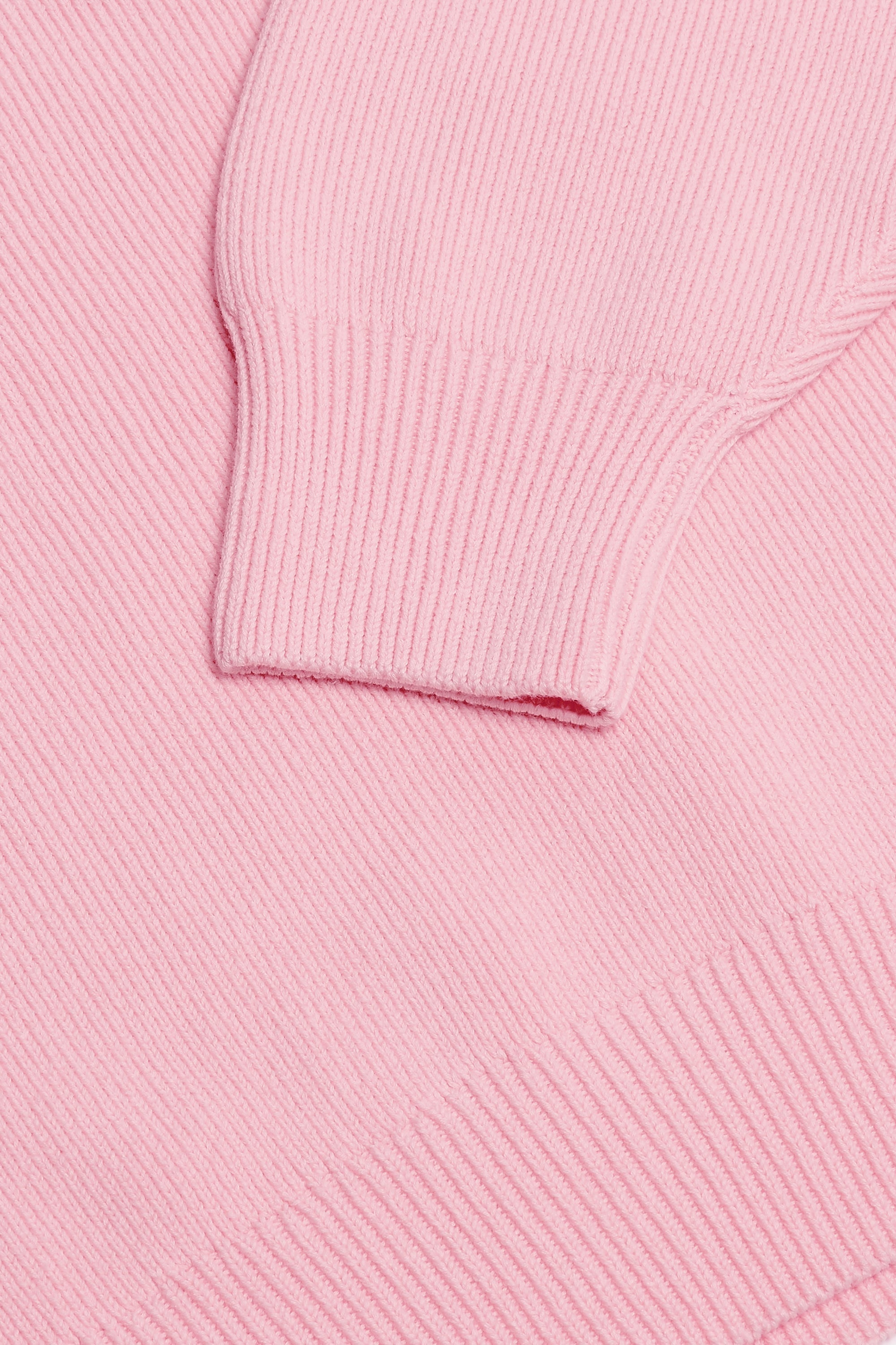 Ribbed Knit Oversized Jumper in Pale Pink