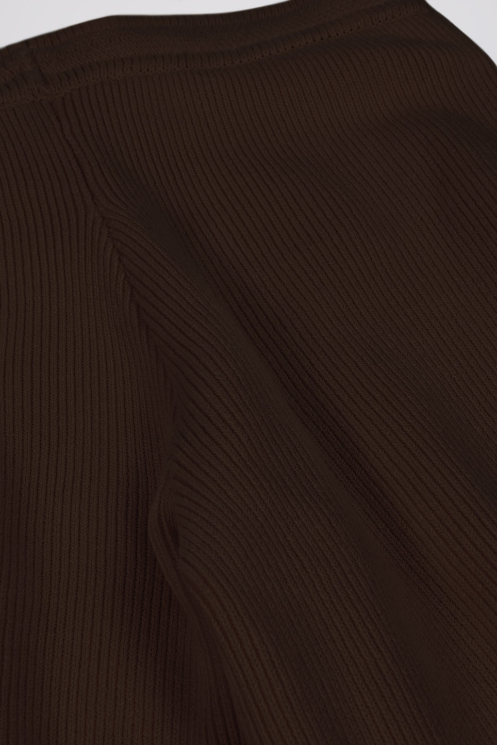 Ribbed Knit Wide-Leg Joggers in Pecan