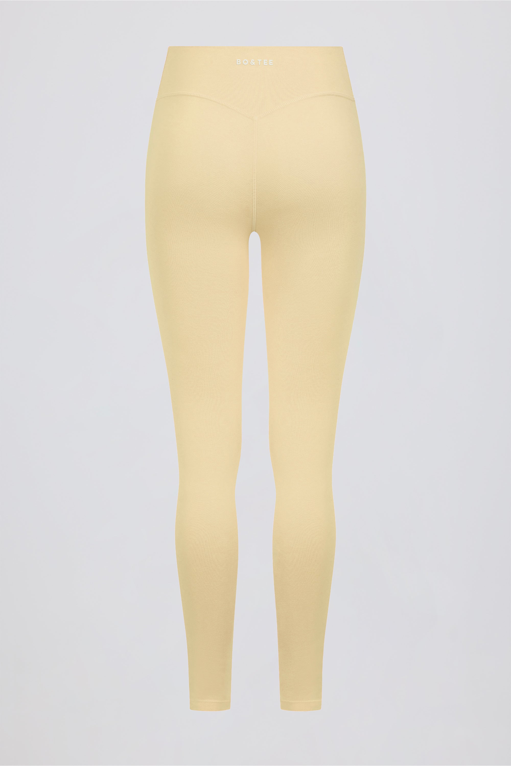 Ruched Mid-Rise Leggings in Lemon Marl