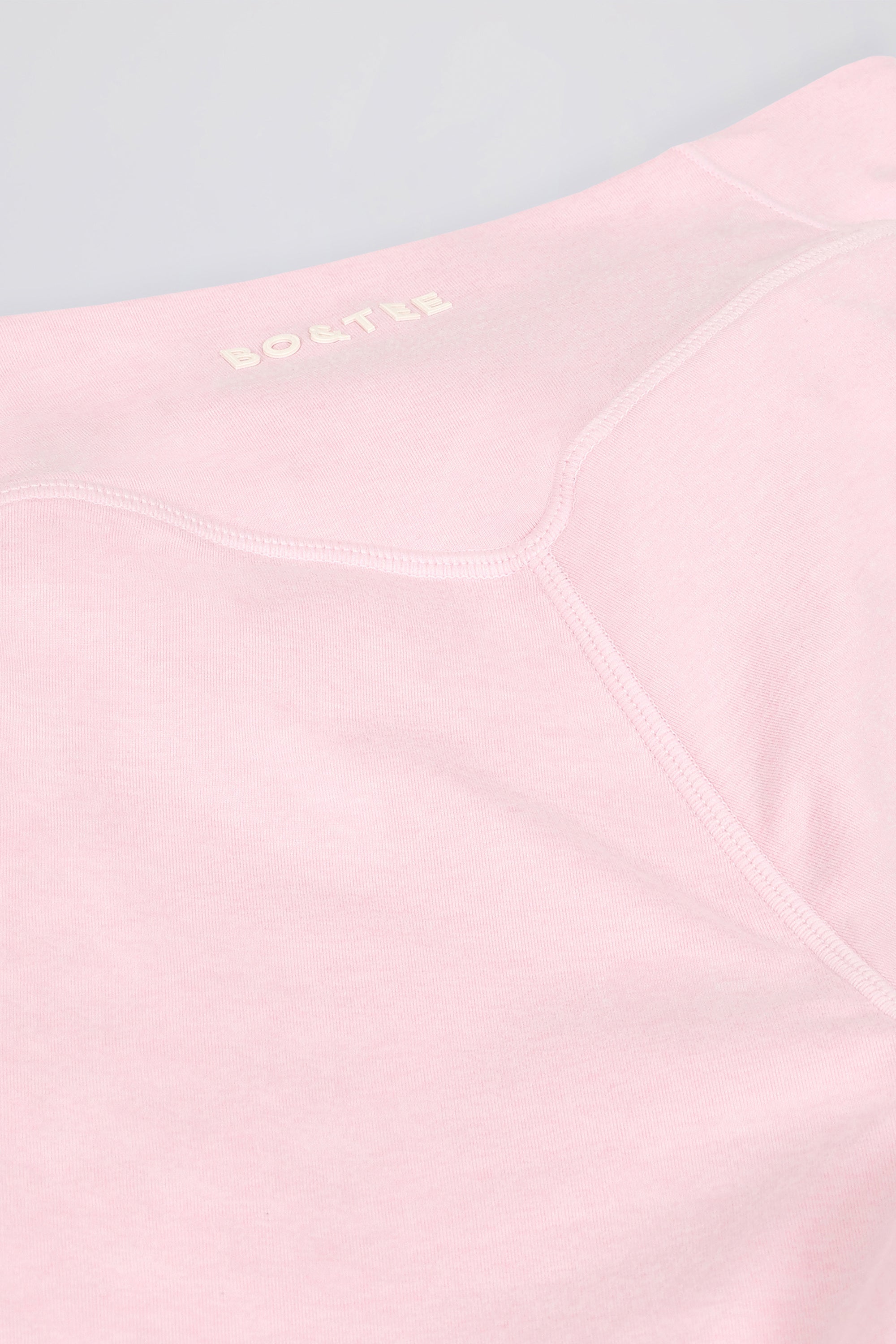 Ruched Mid-Rise Leggings in Pale Pink Marl