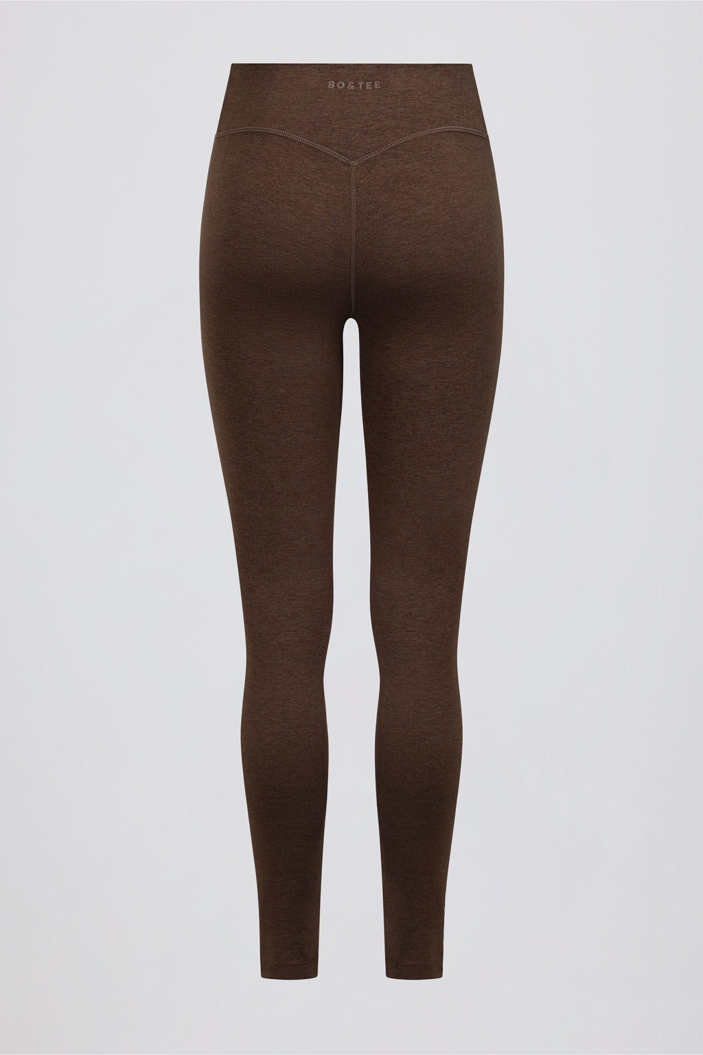 Ruched Mid-Rise Leggings in Pecan Marl