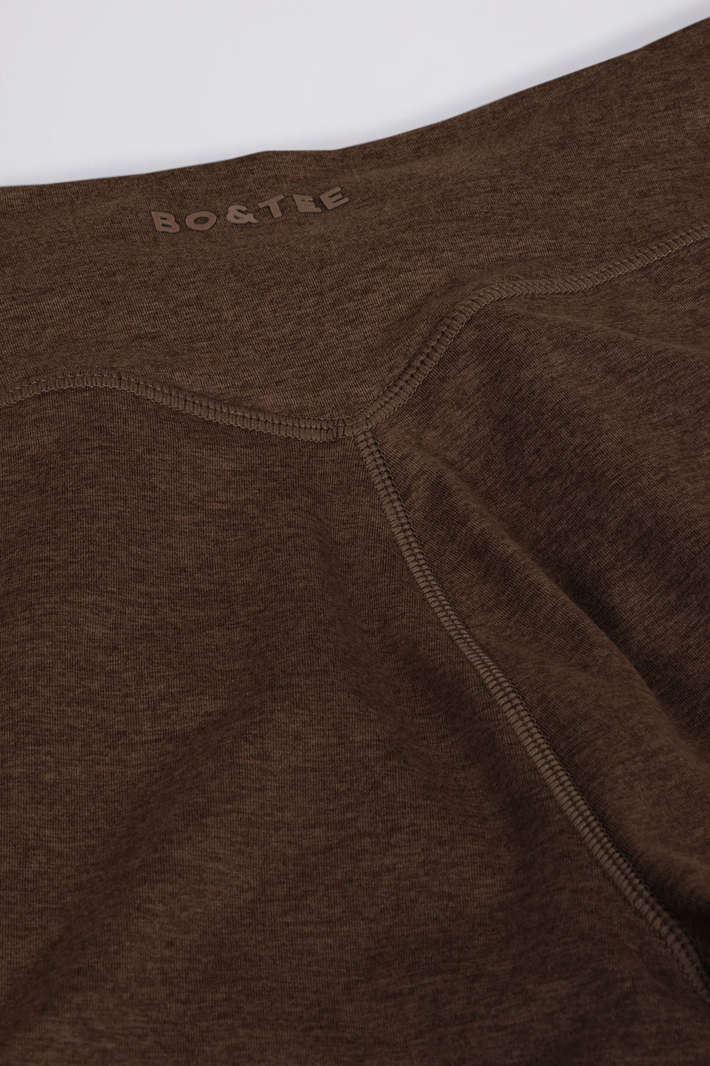 Ruched Mid-Rise Leggings in Pecan Marl