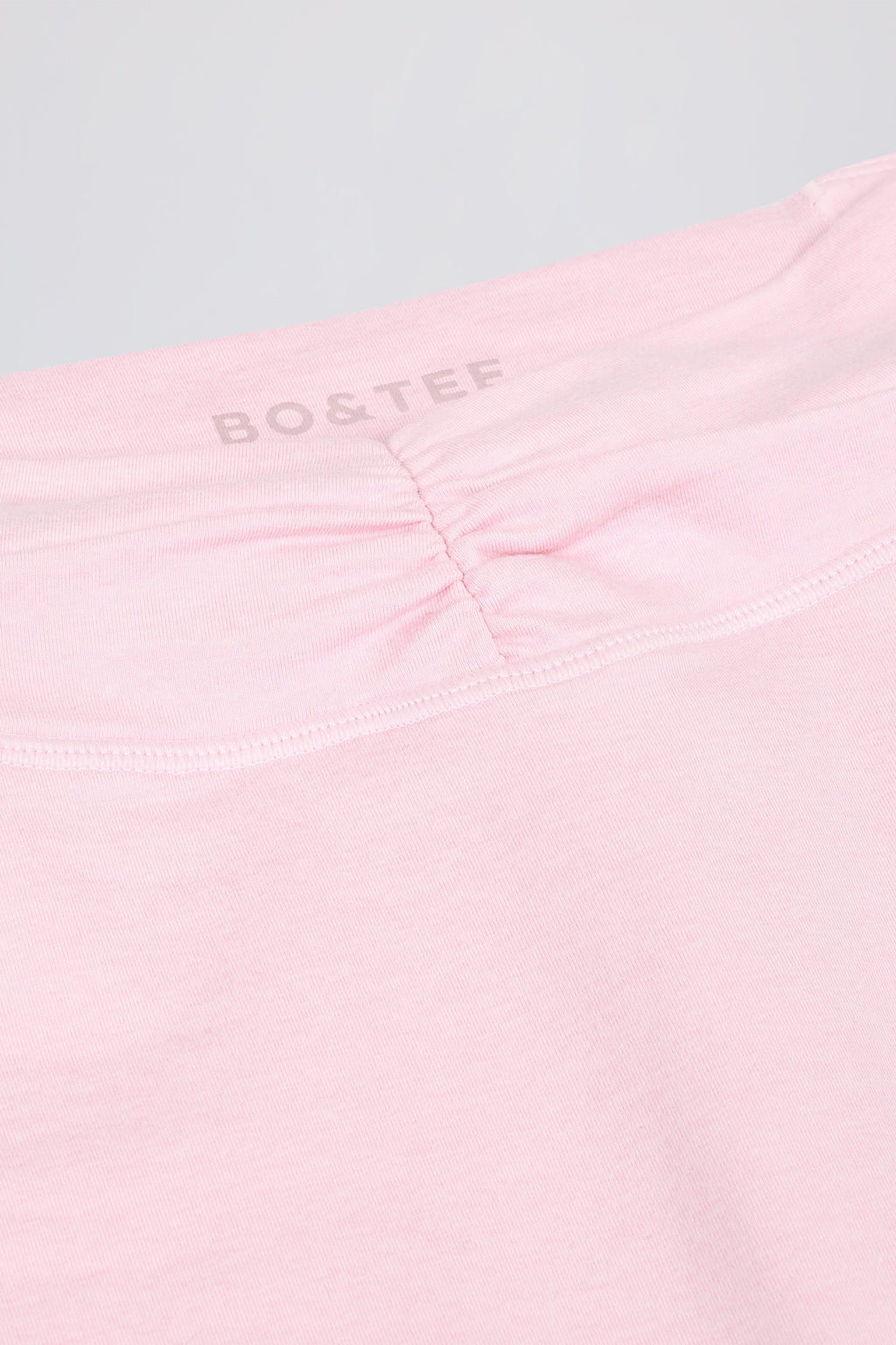 Ruched Mini Shorts in Pale Pink Marl