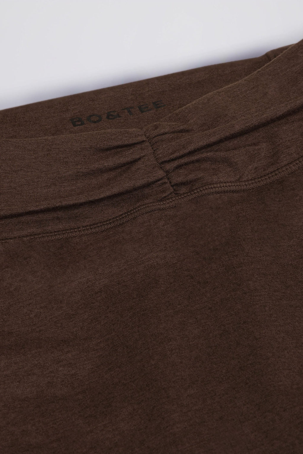 Ruched Mini Shorts in Pecan Marl