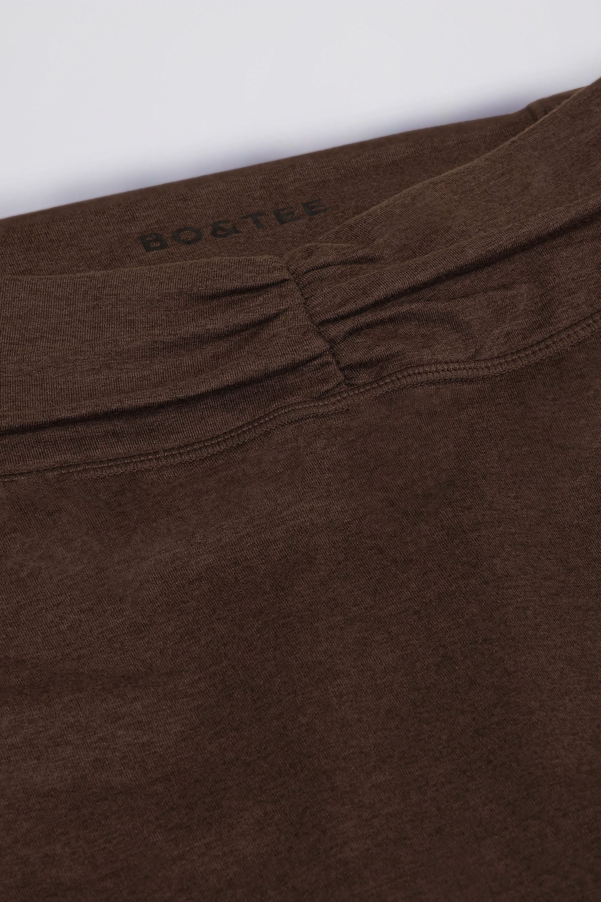 Ruched Mini Shorts in Pecan Marl