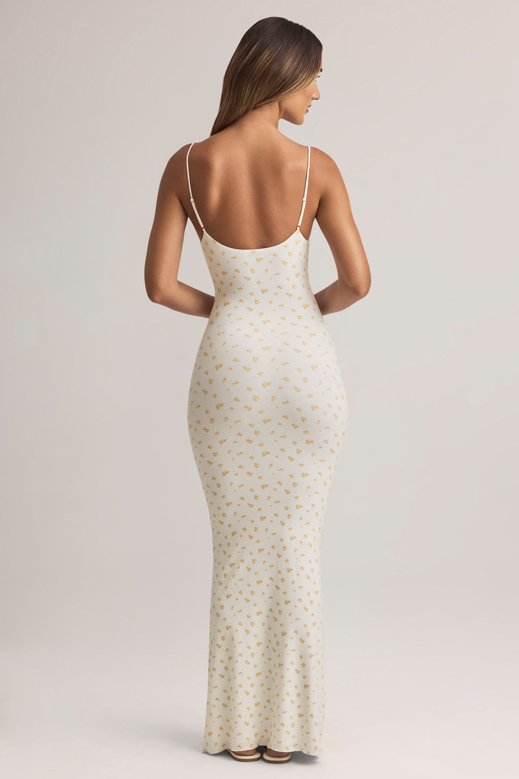 Modal Scoop-Neck Maxi Dress in Floral Print