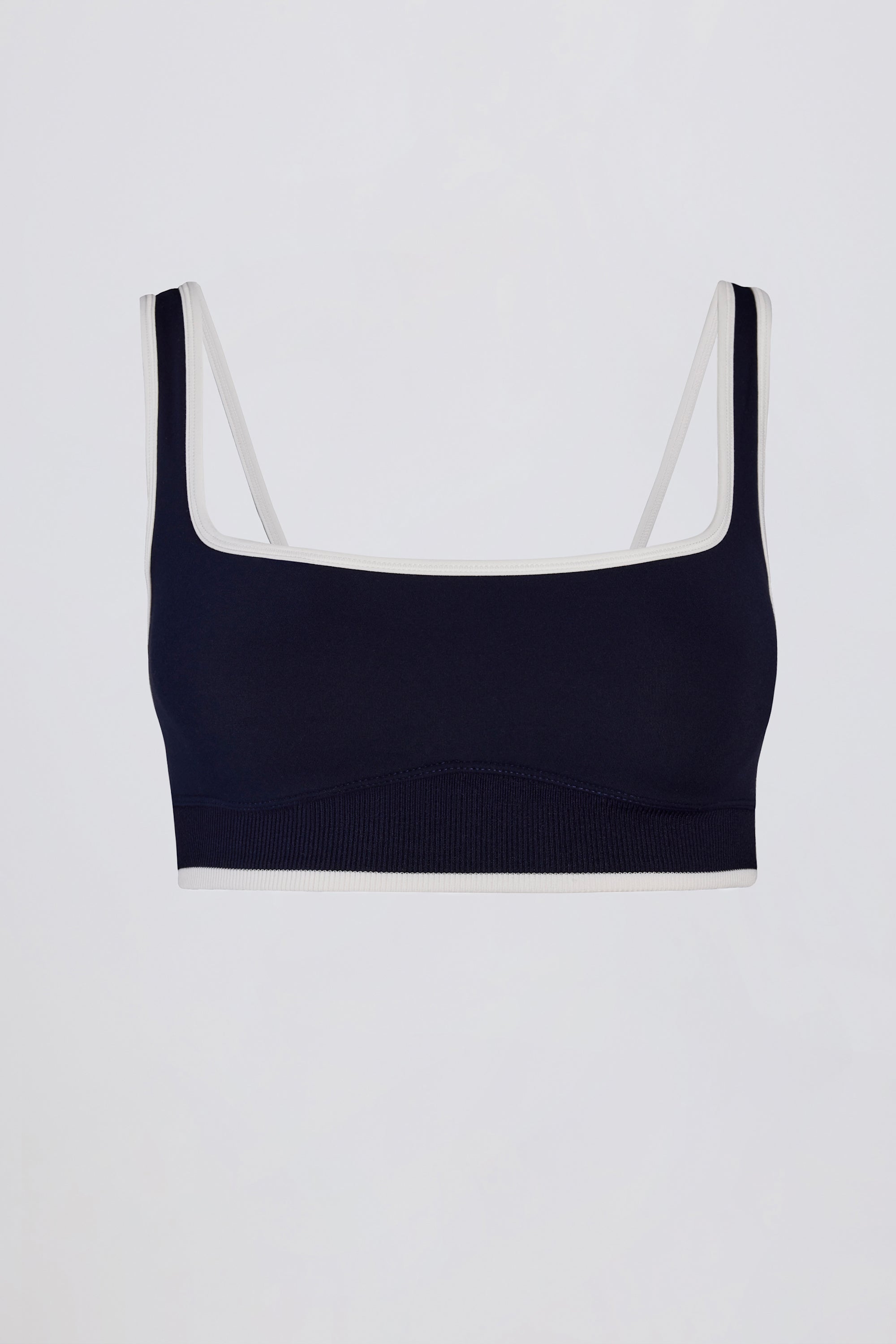 Soft Active Contrast Sports Bra in Classic Navy