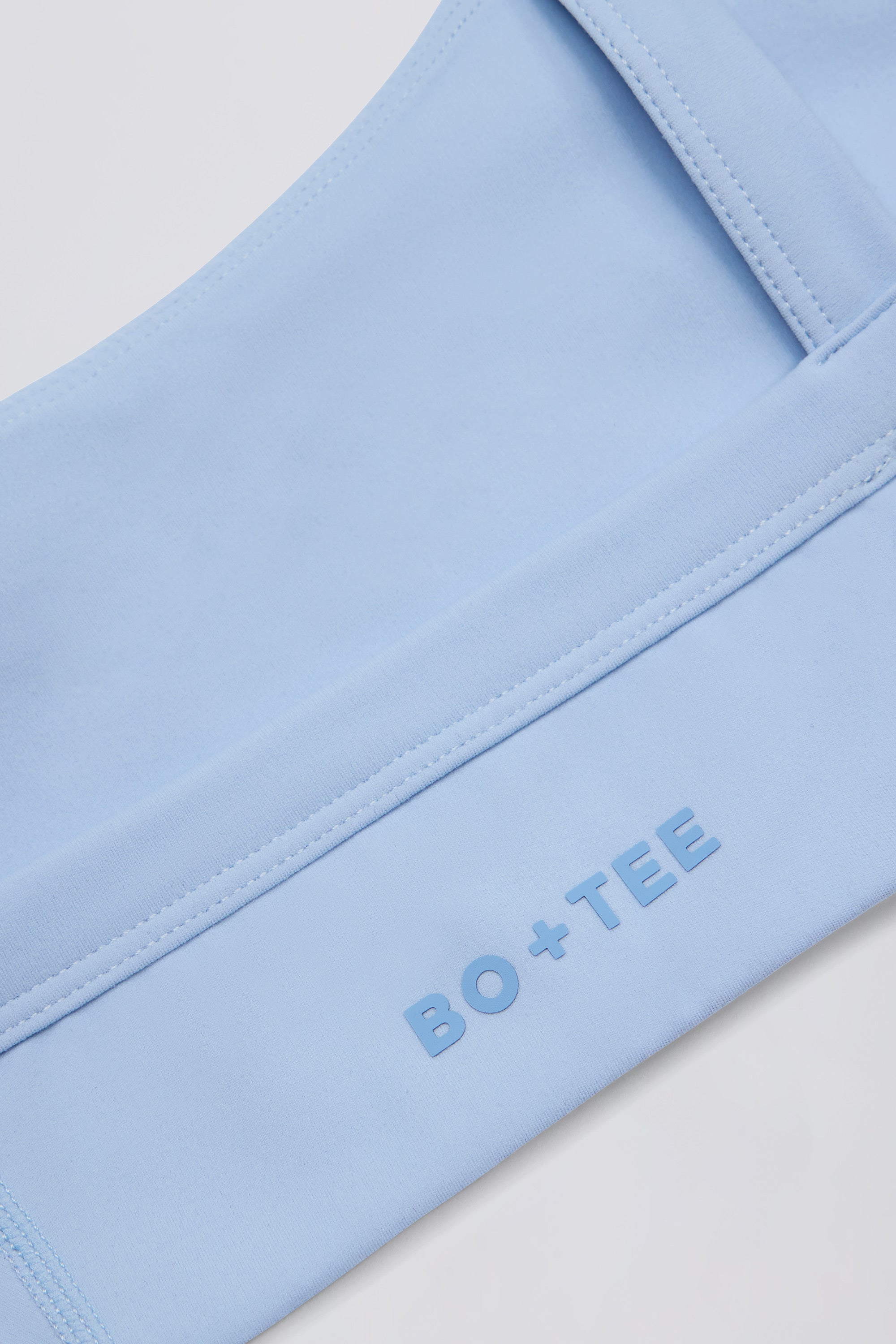 Soft Active Seam-Detail Sports Bra in Sky