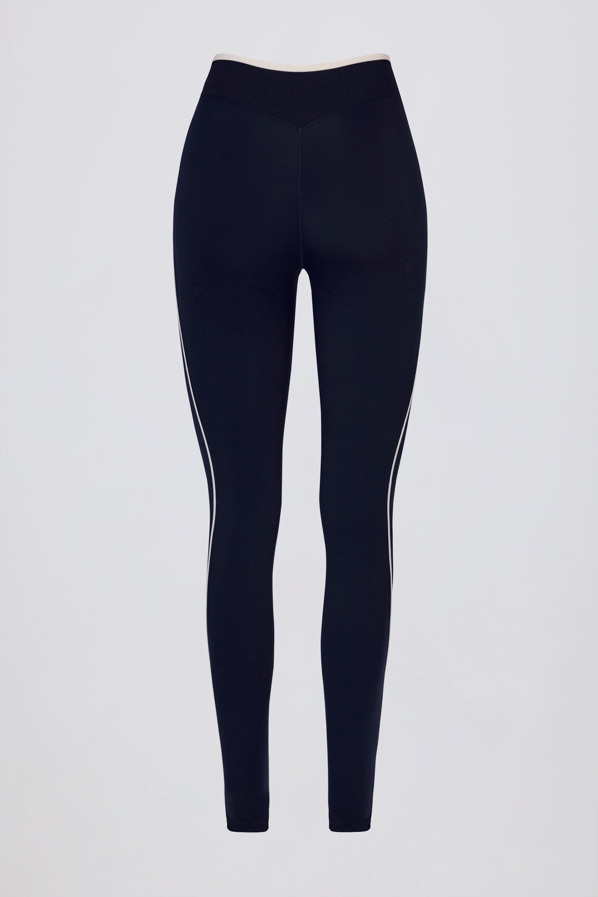 Soft Active Crossover Contrast Leggings in Classic Navy