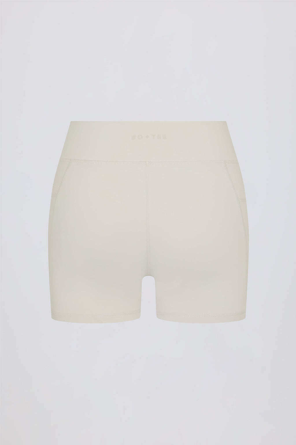 Soft Active Pocket V-Waist Mini Shorts in Cream