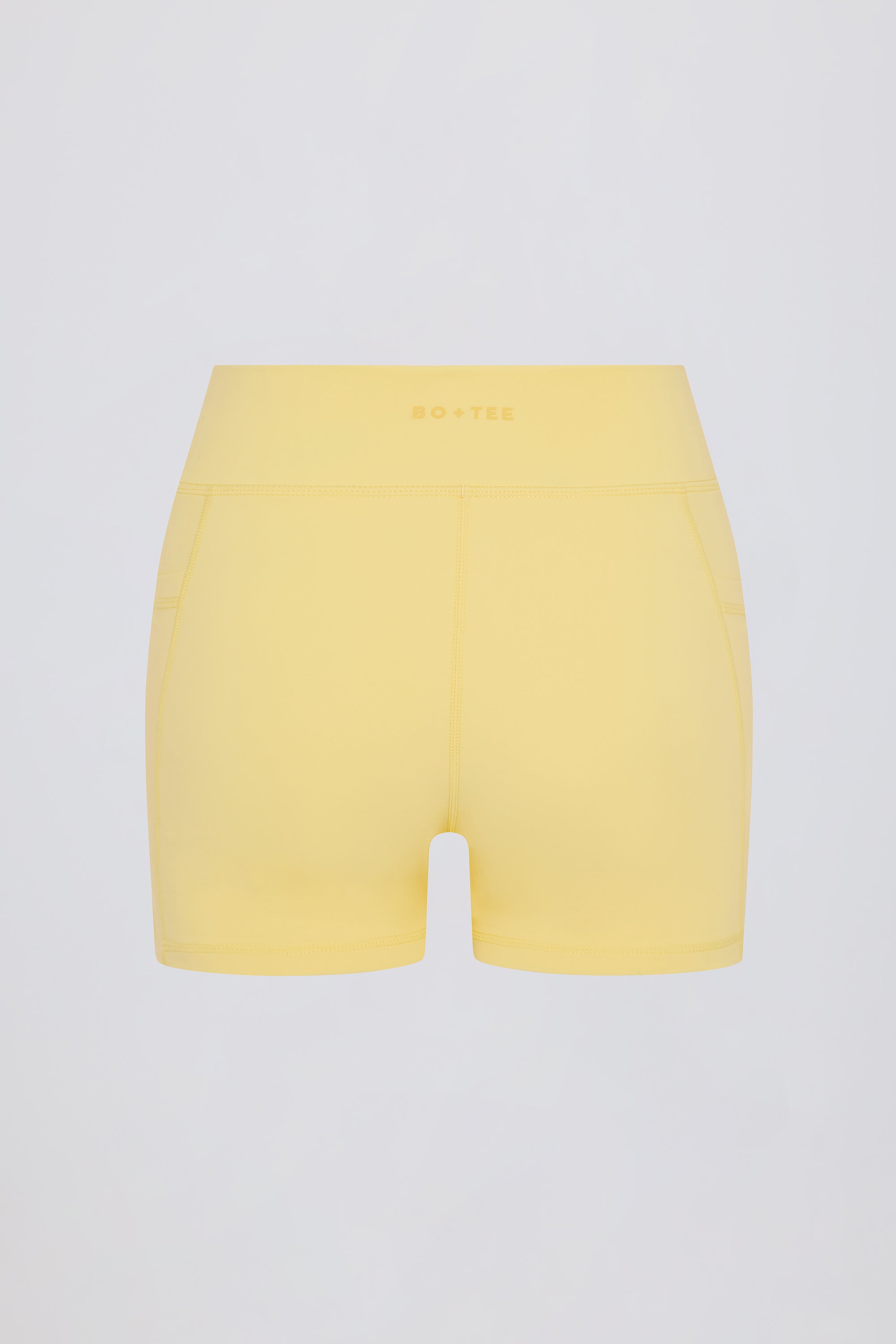 Soft Active Pocket V-Waist Mini Shorts in Lemon