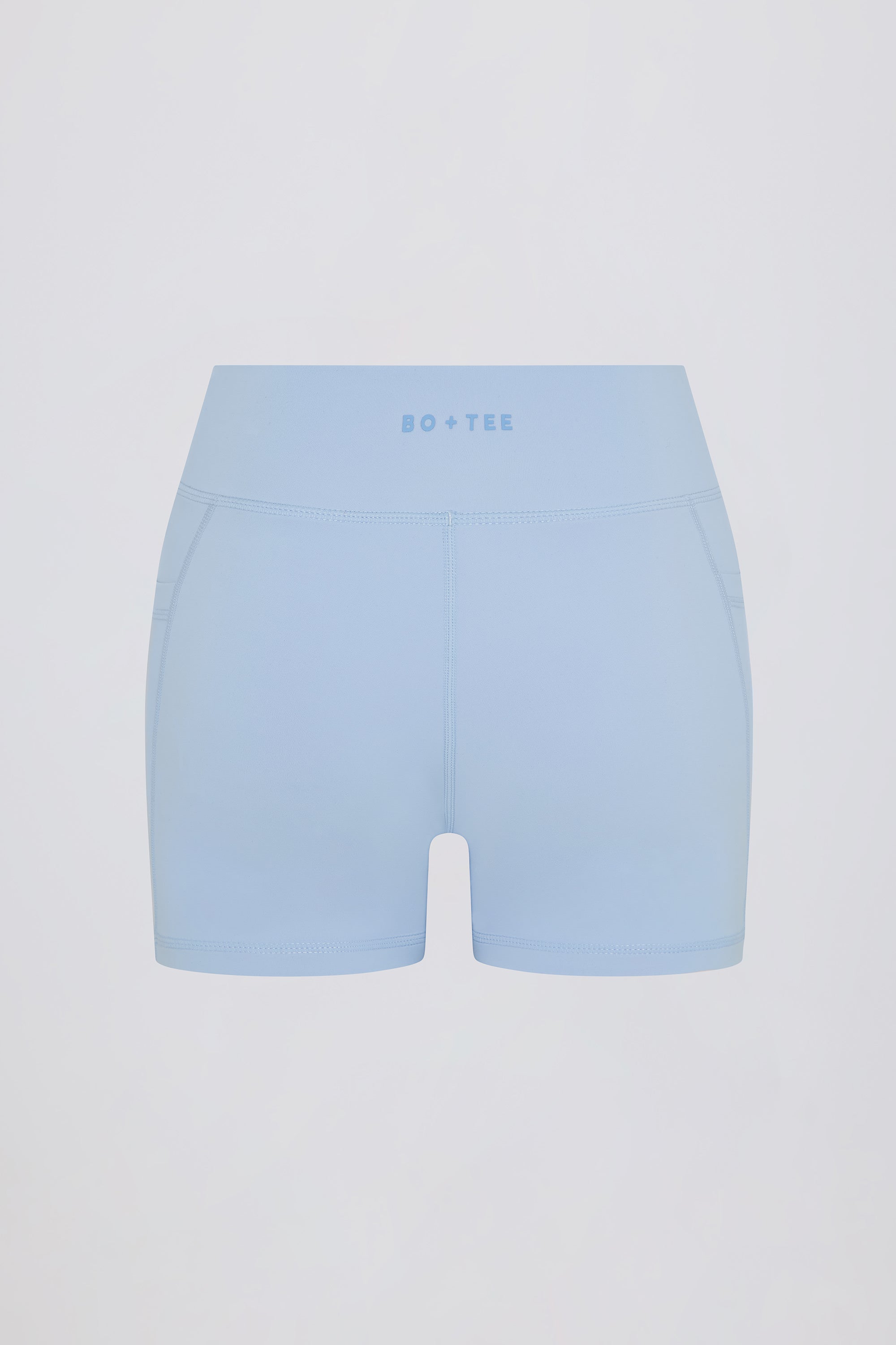 Soft Active Pocket V-Waist Mini Shorts in Sky