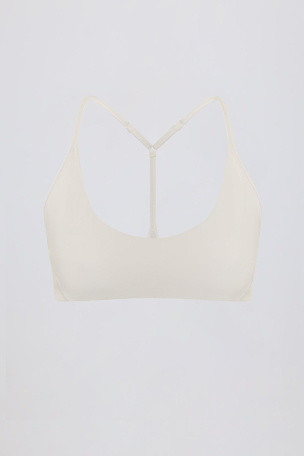 Soft Active Racerback Sports Bra in Cream