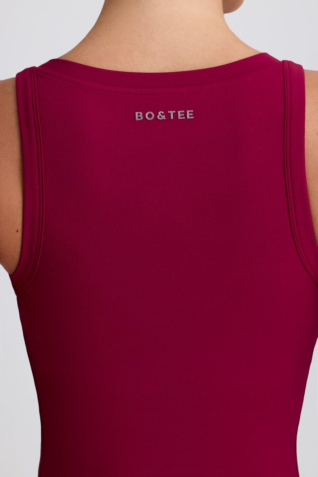 Soft Active V-Neck Tank Top in Burgundy