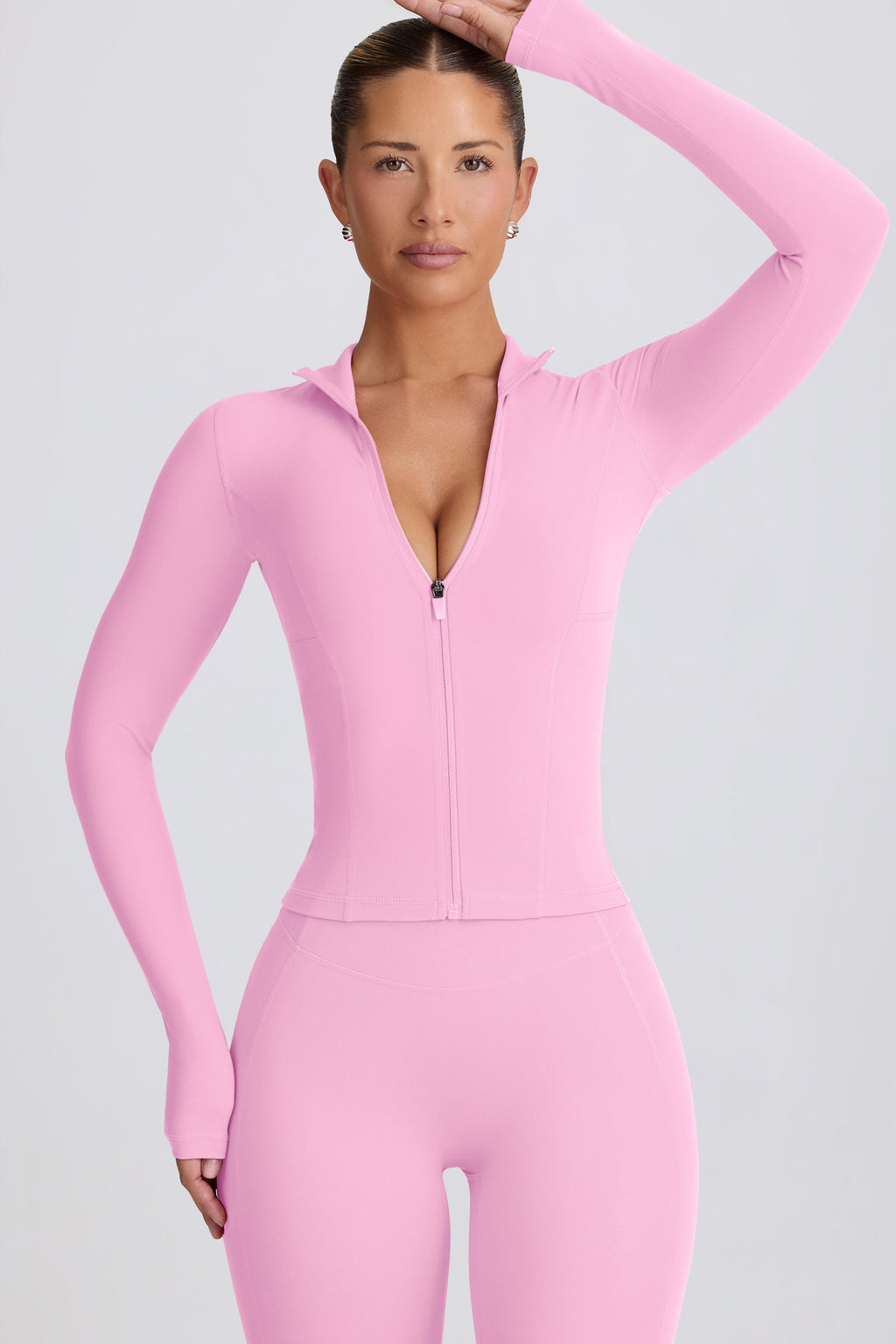 Soft Active Zip-Up Jacket in Baby Pink