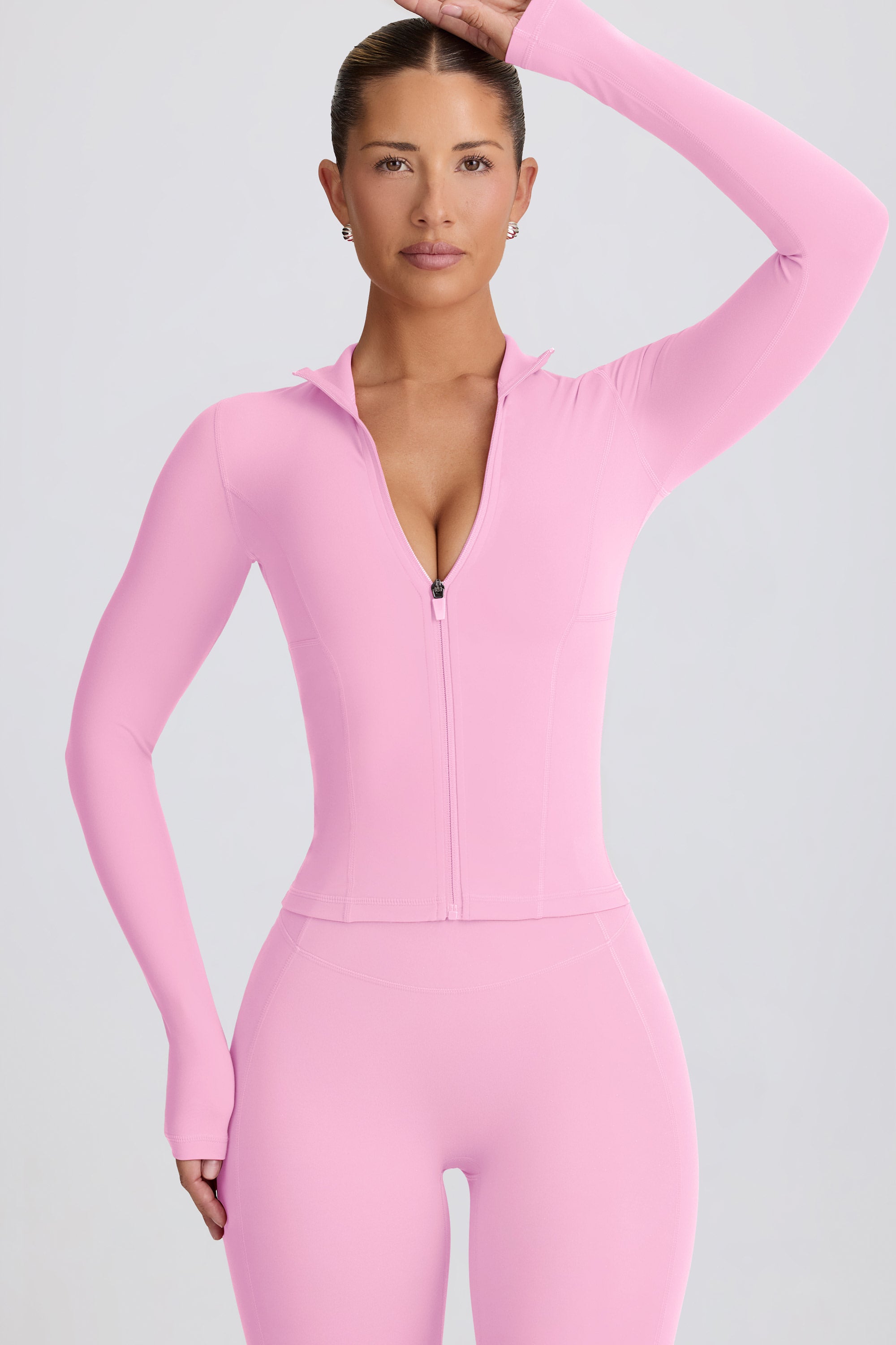 Soft Active Zip-Up Jacket in Baby Pink