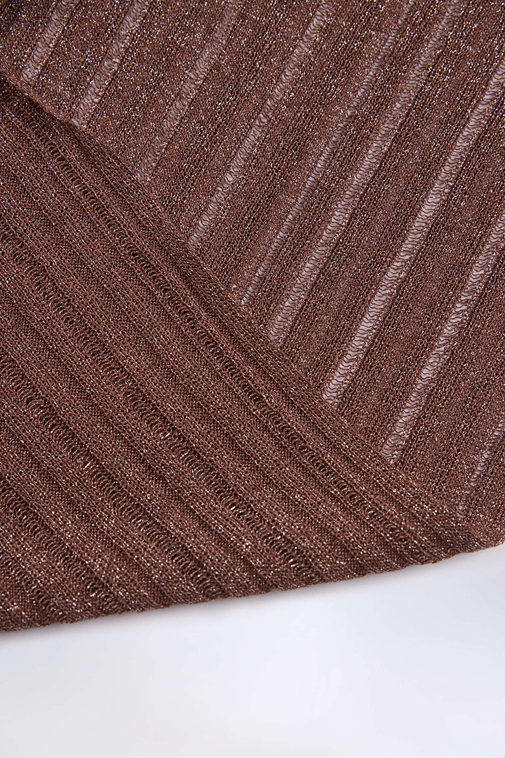 Plunge Halterneck Crop Top in Bronze