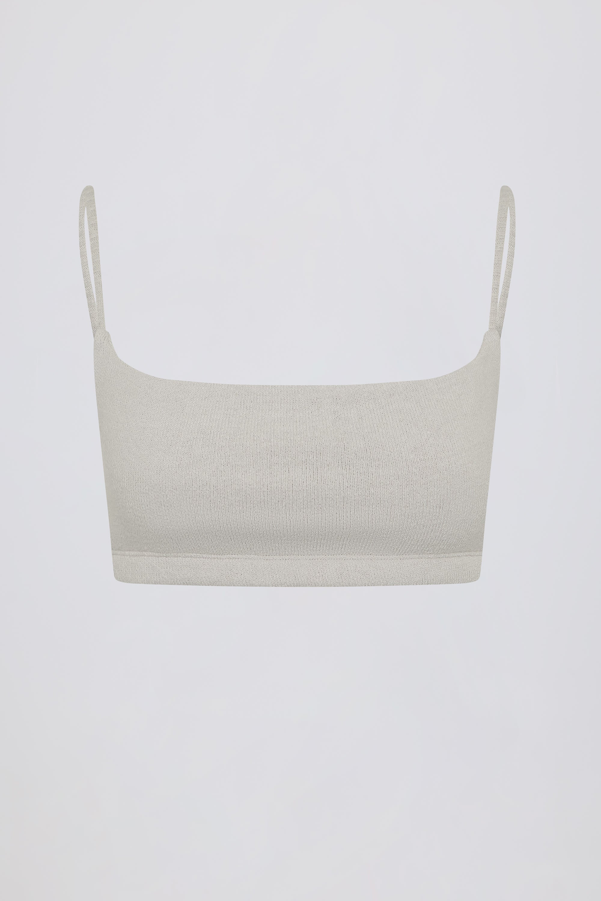 Square-Neck Bralette in Light Grey