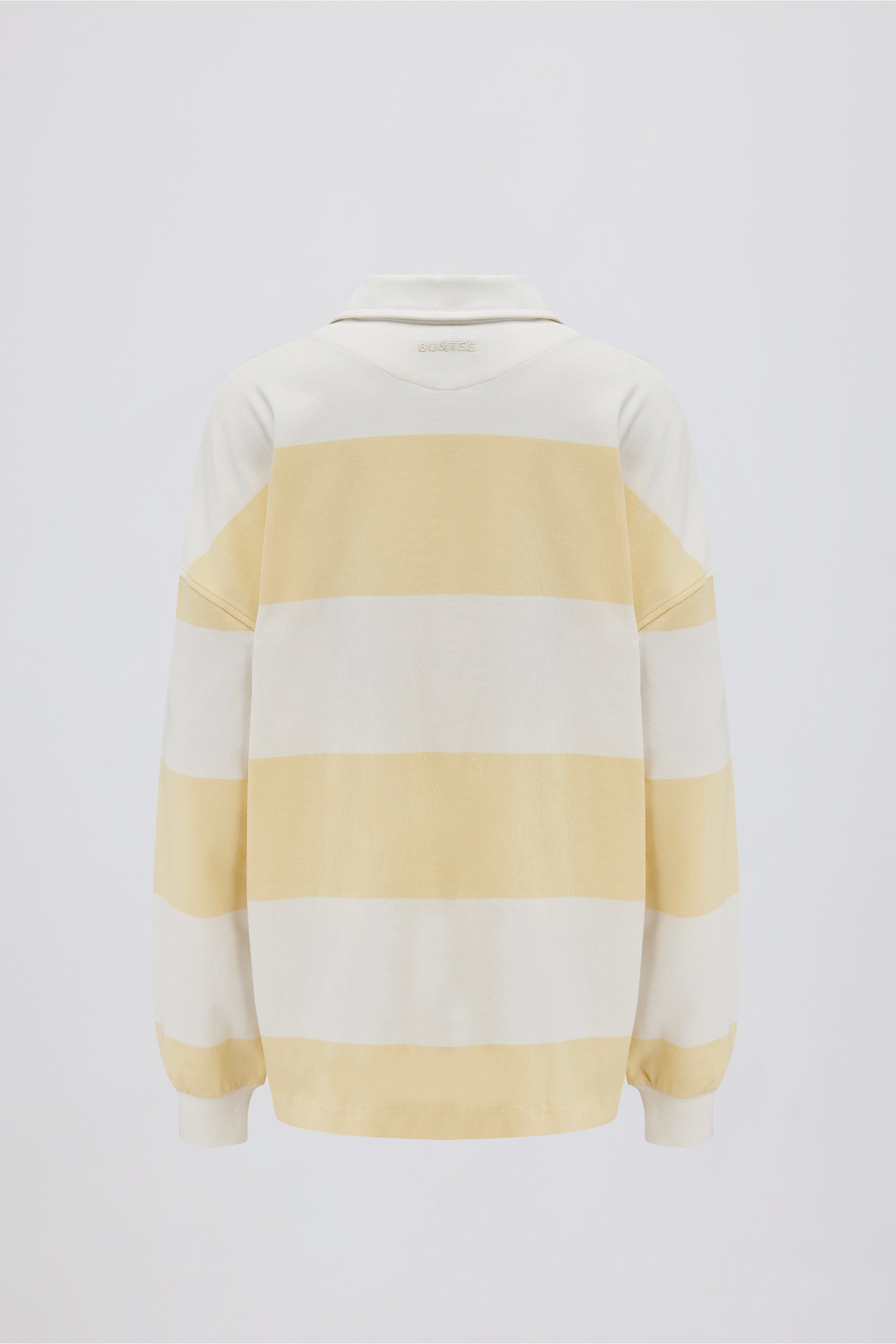 Striped Oversized Long-Sleeve T-Shirt in Lemon