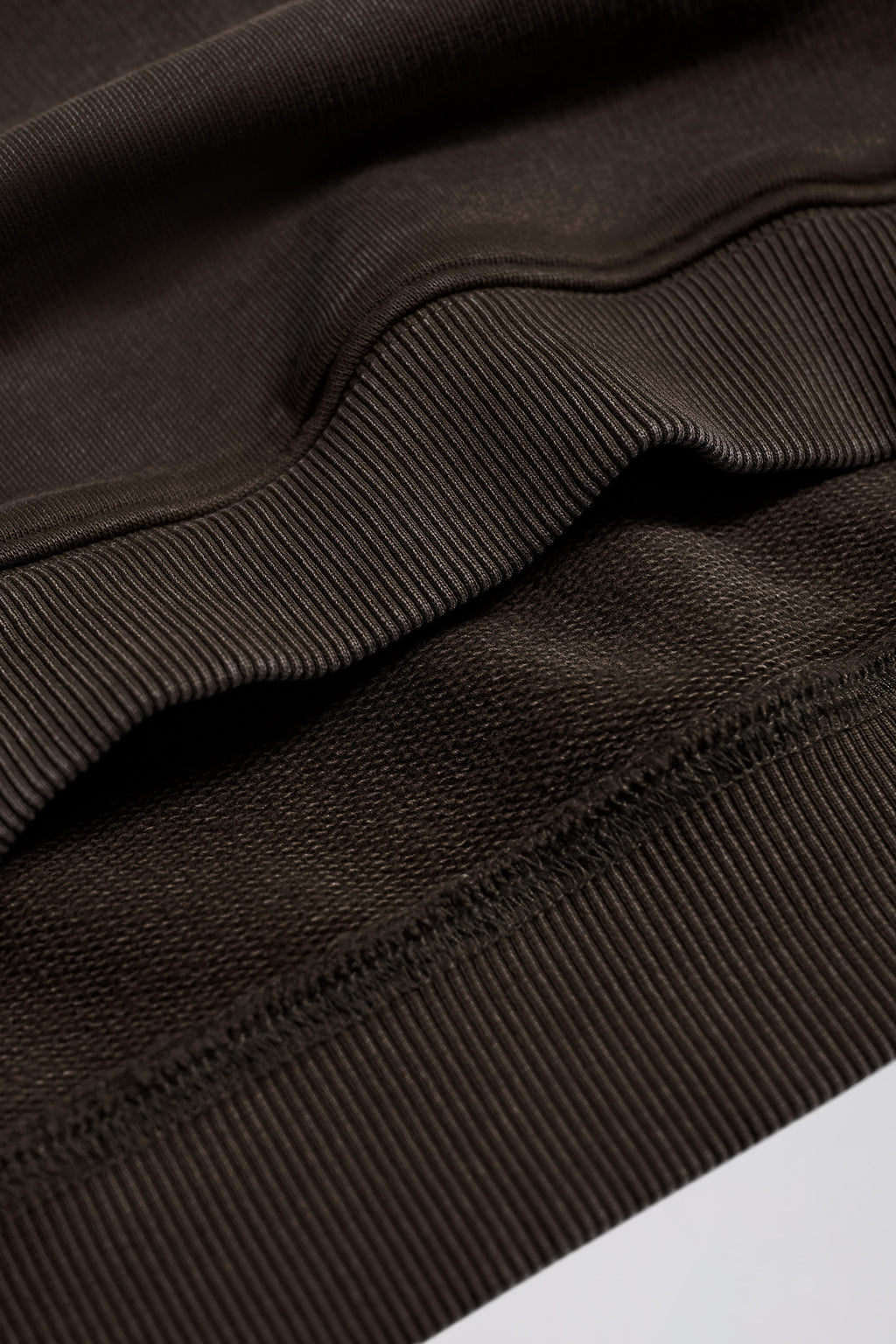 Soft Cotton Jersey Acid Wash Oversized Hoodie in Brown