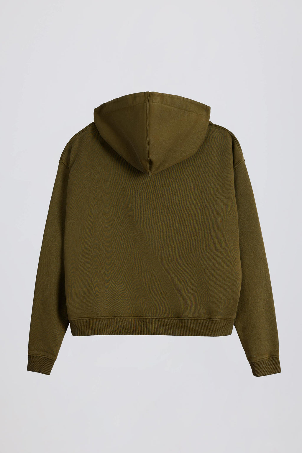 Soft Cotton Jersey Acid Wash Oversized Hoodie in Dark Green