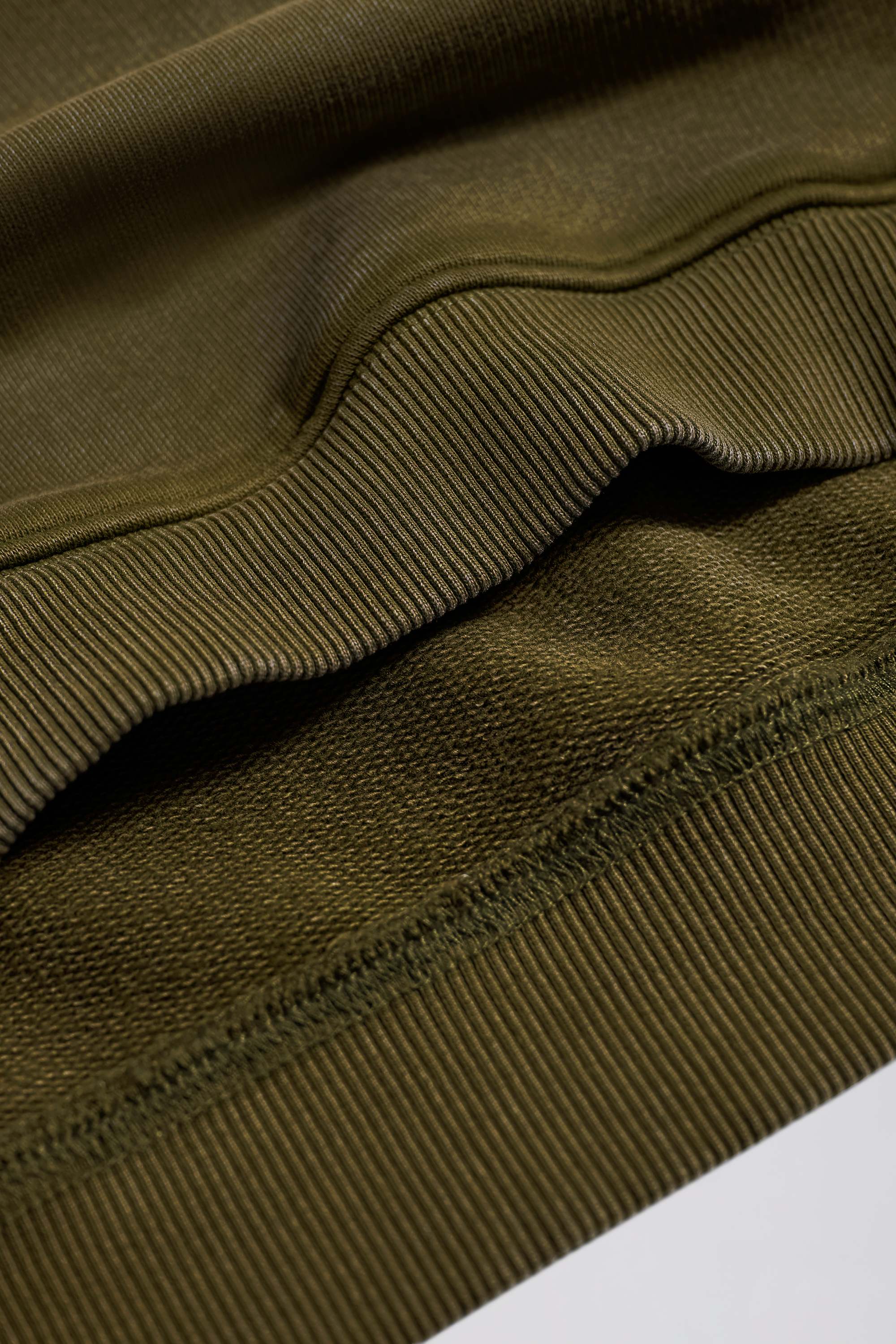 Soft Cotton Jersey Acid Wash Oversized Hoodie in Dark Green