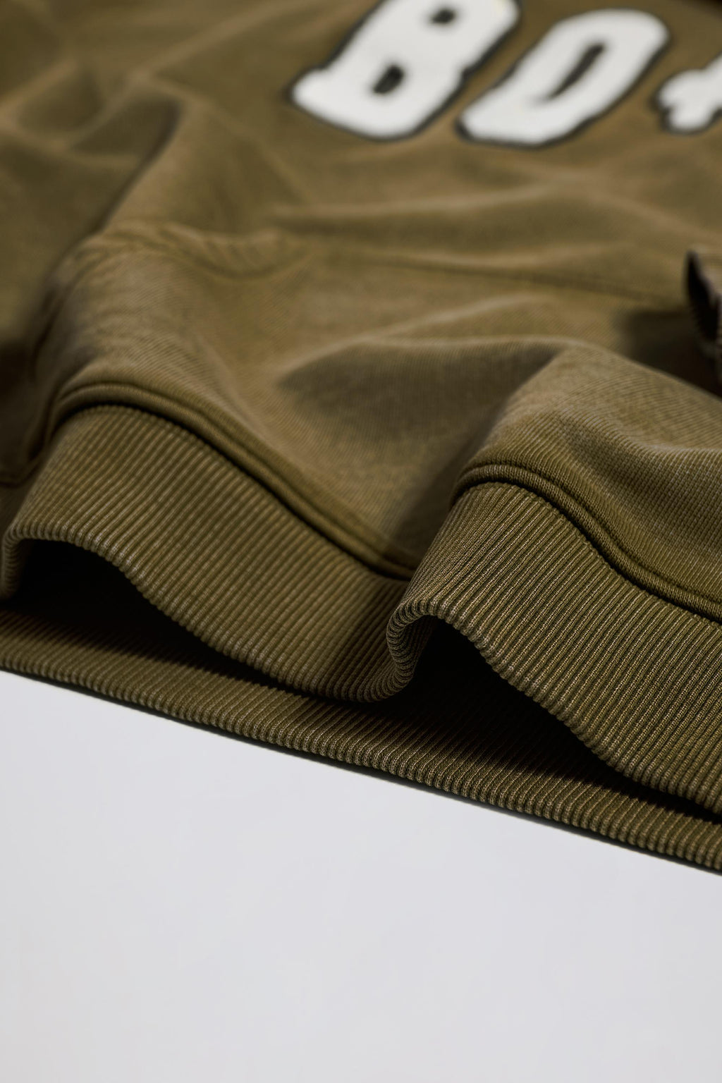 Soft Cotton Jersey Acid Wash Oversized Hoodie in Dark Green