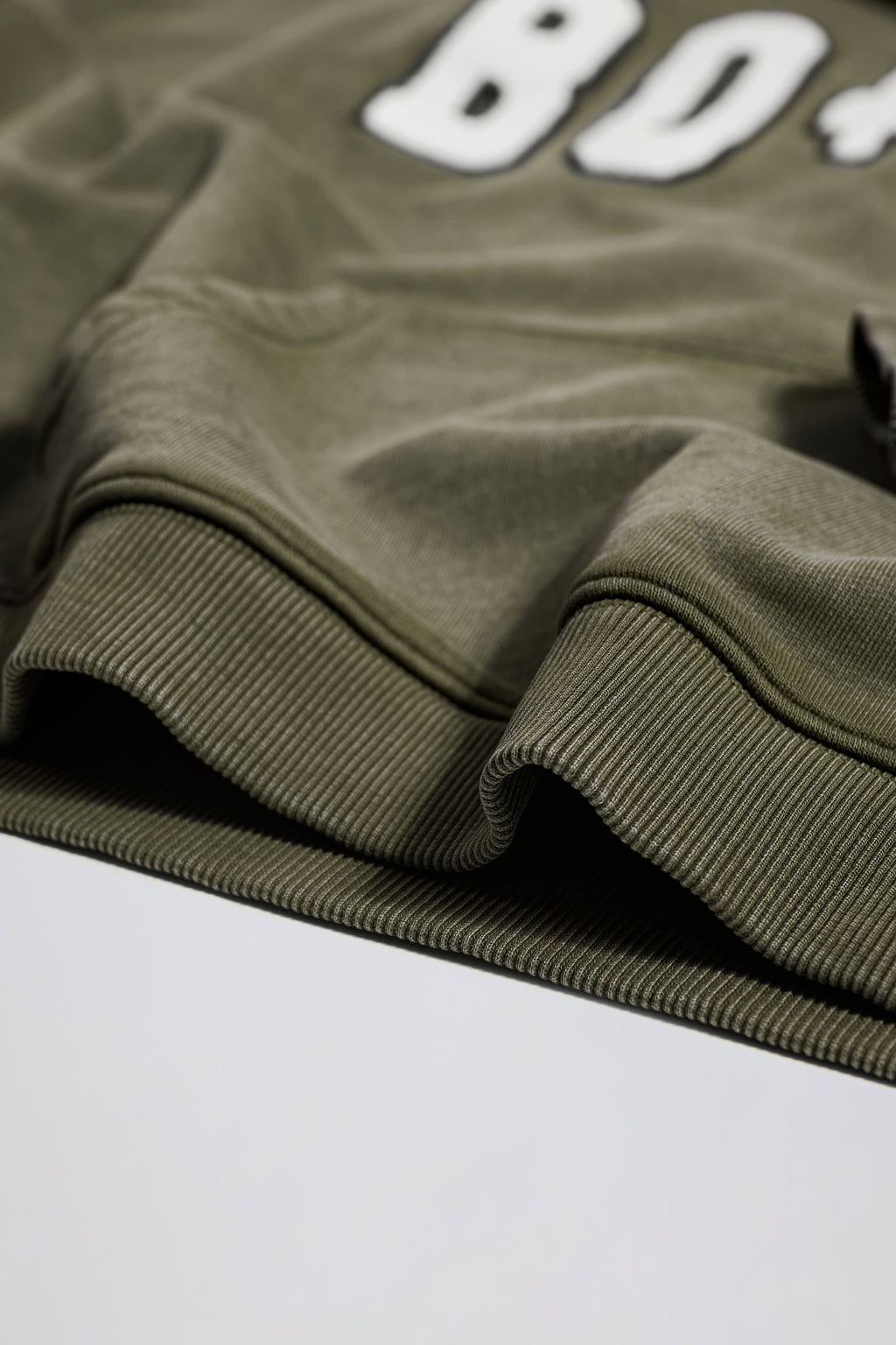 Soft Cotton Jersey Acid Wash Oversized Hoodie in Light Green