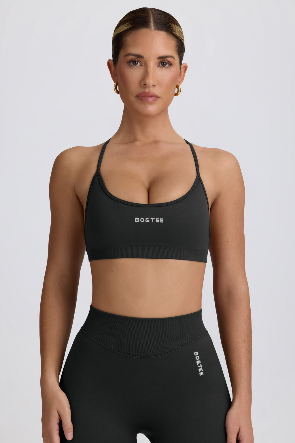 Super Sculpt Seamless Backless Sports Bra in Ash